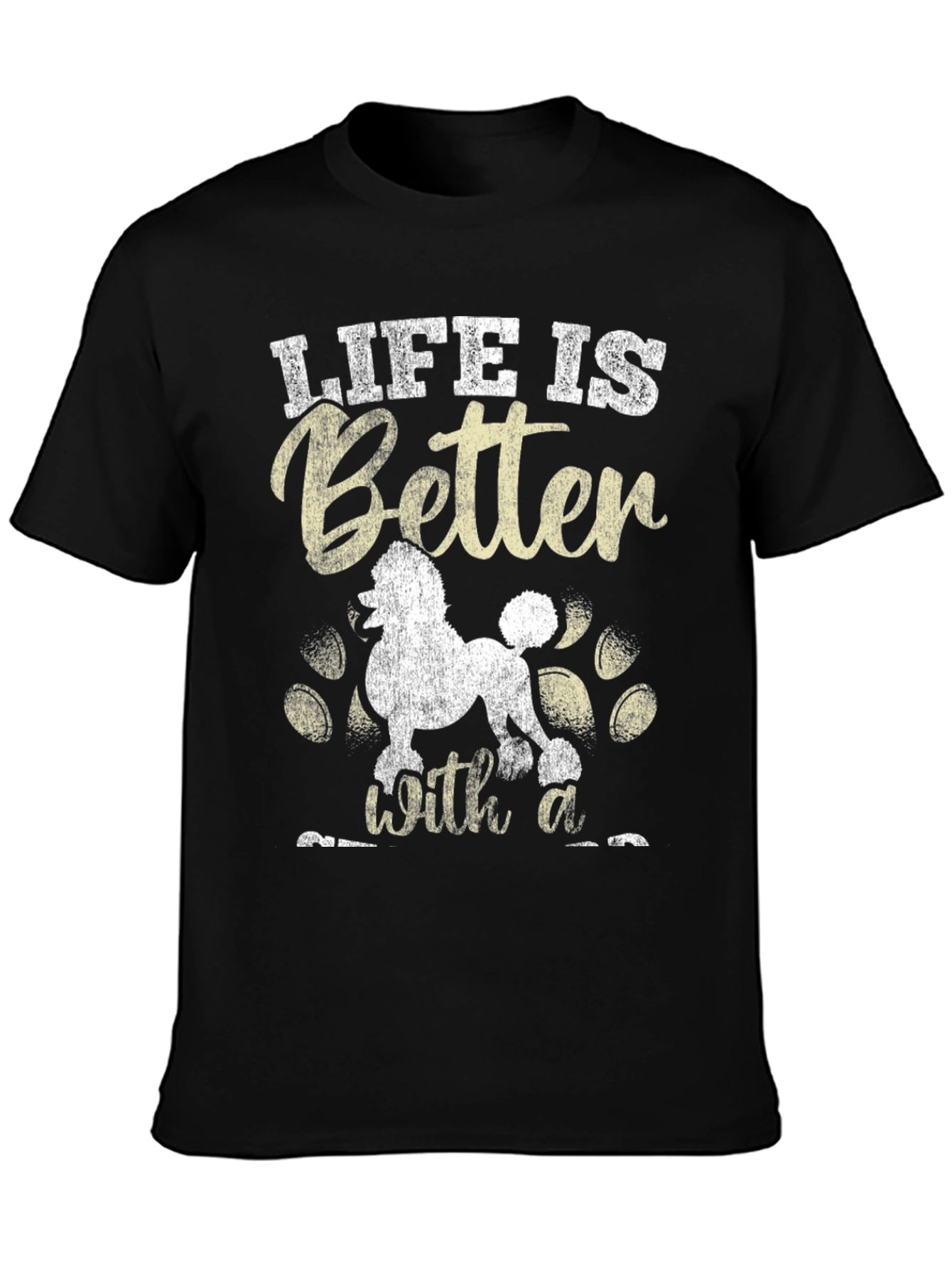 Black Life is Better with a Poodle T-Shirt view 3