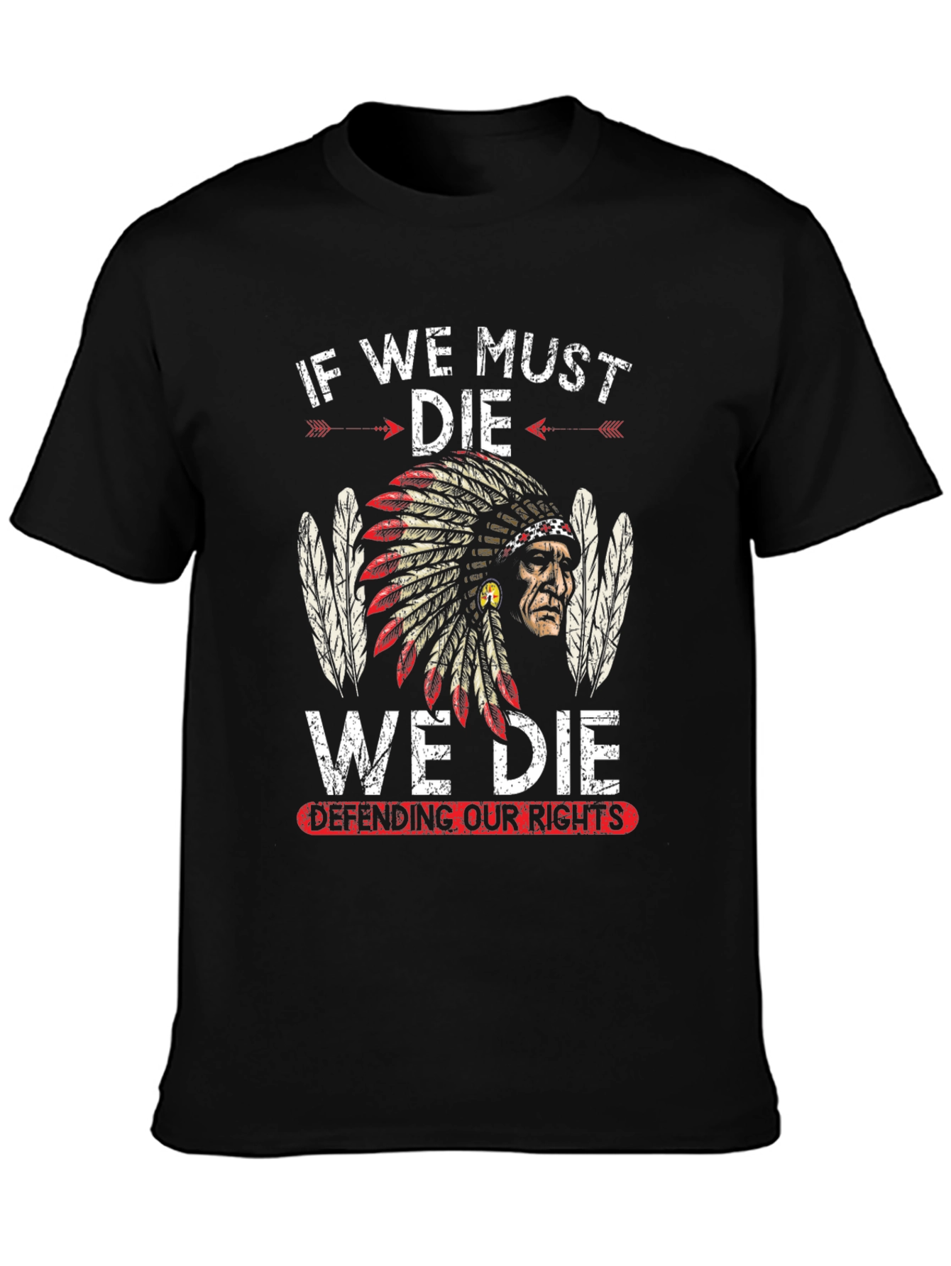Black If We Must Die Tee view 3
