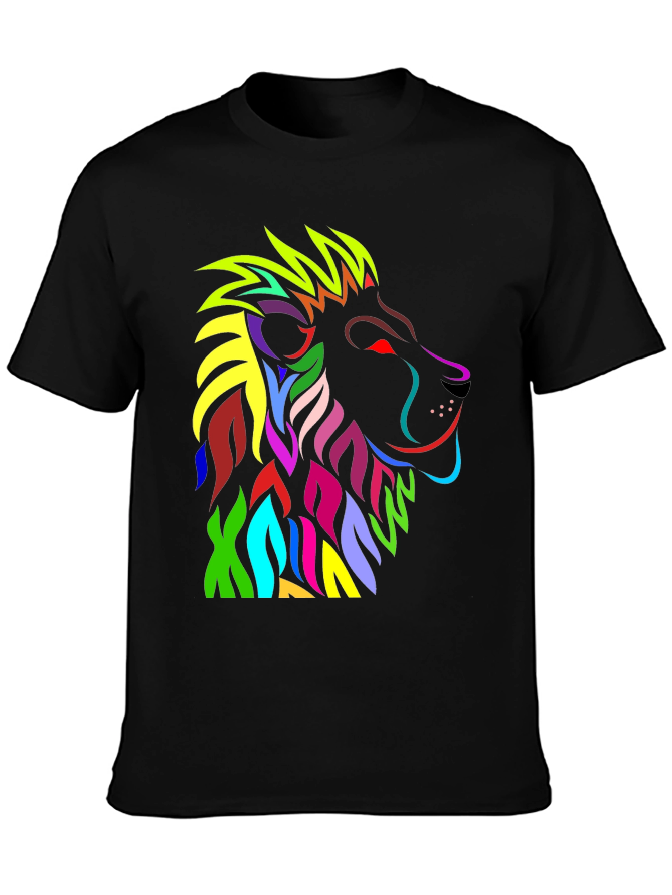 Vibrant Lion Graphic T-Shirt - Bold Colorful Design - 3