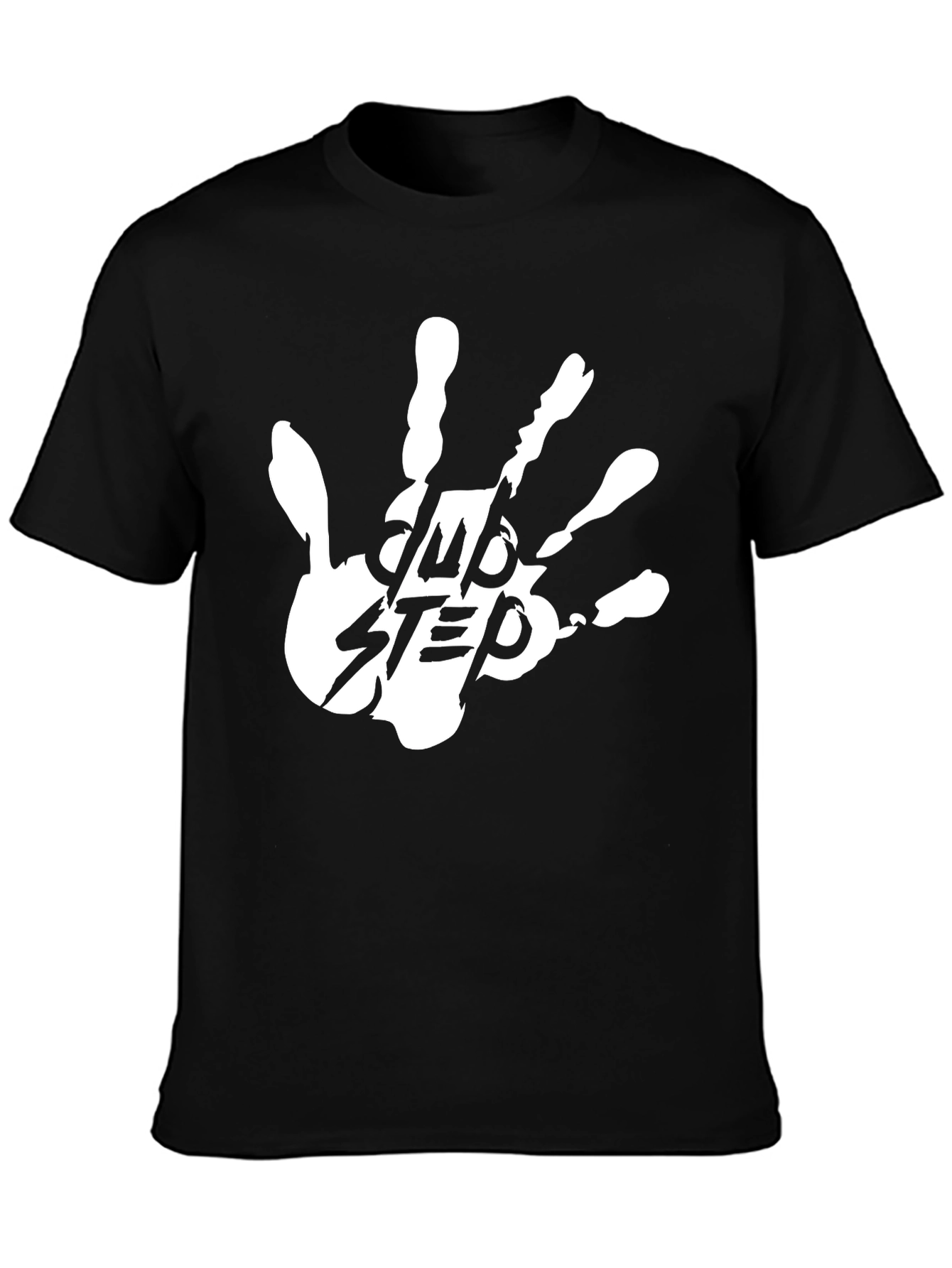 Black Dubstep Hand T-Shirt - Black Cotton Tee view 3