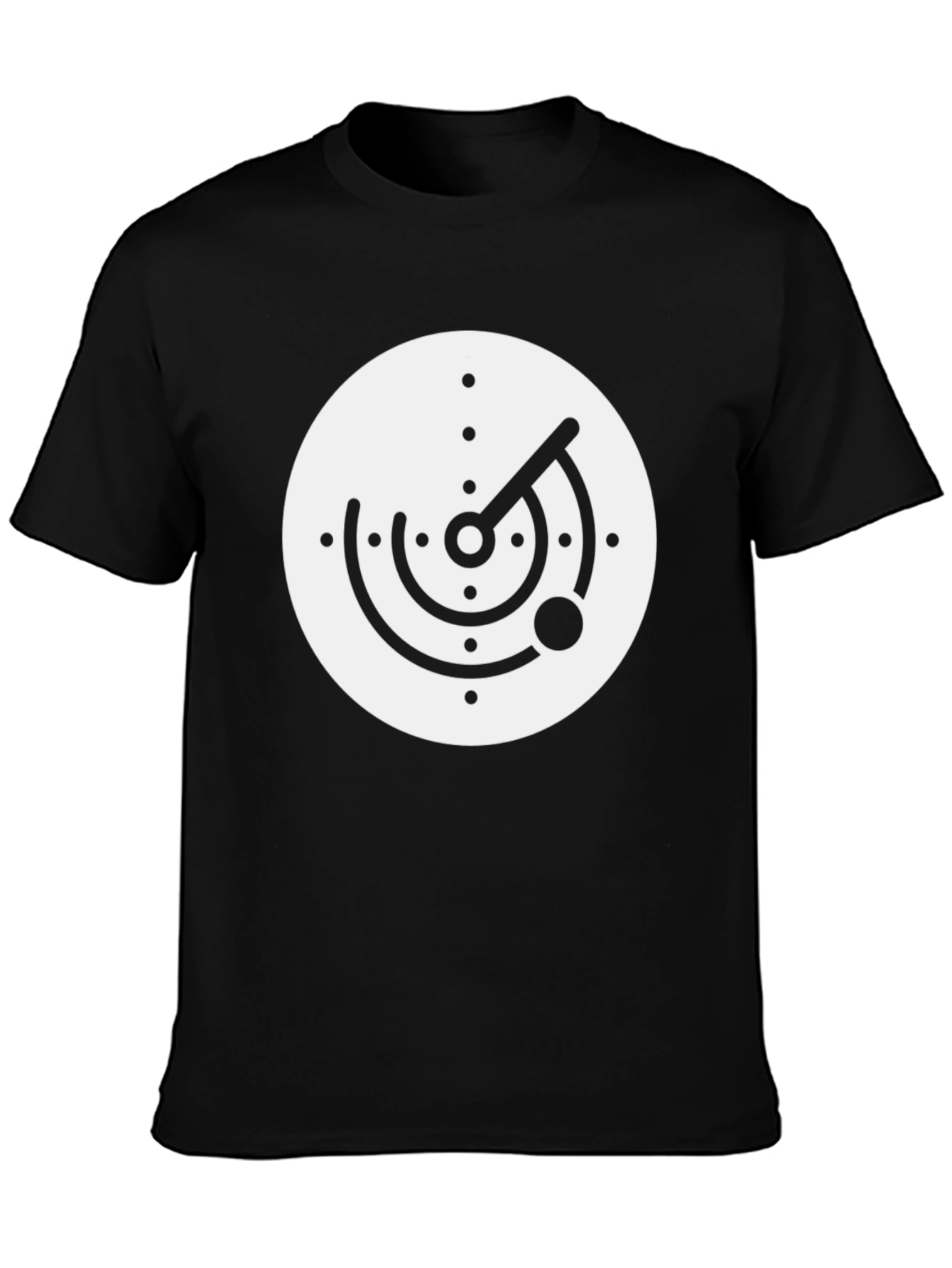 Black Radar Graphic T-Shirt - Retro Style view 3