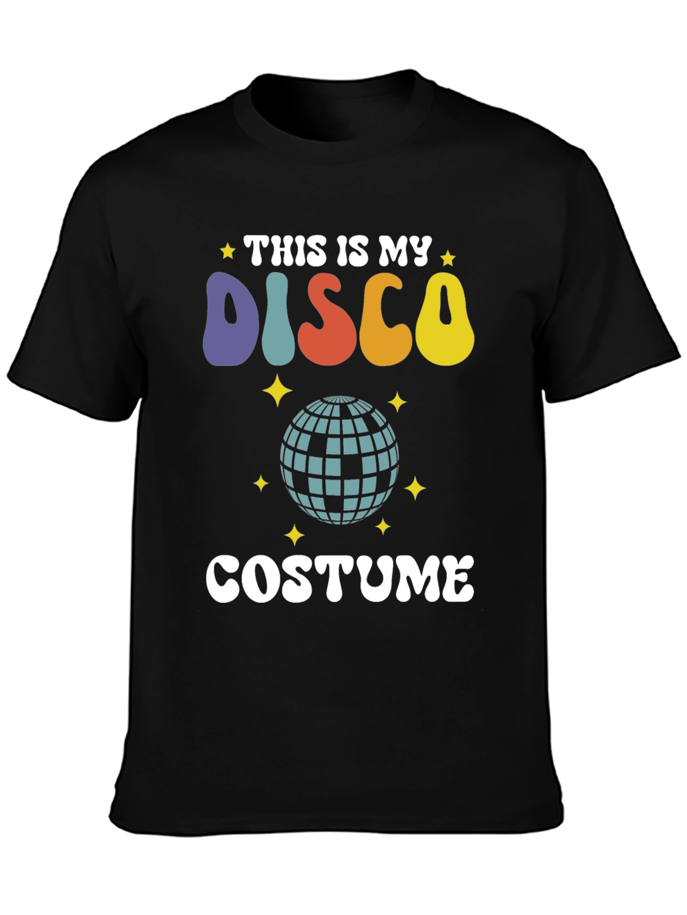 Black This Is My Disco Costume T-Shirt view 3