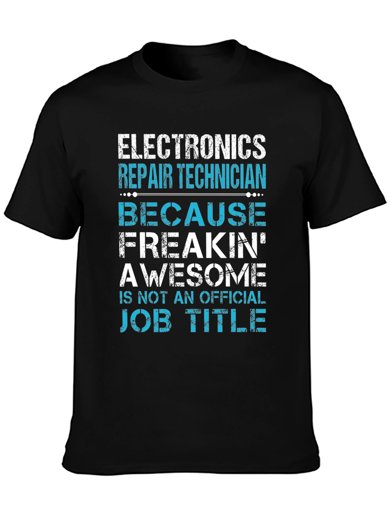 Black Electronics Repair Technician T-Shirt view 3