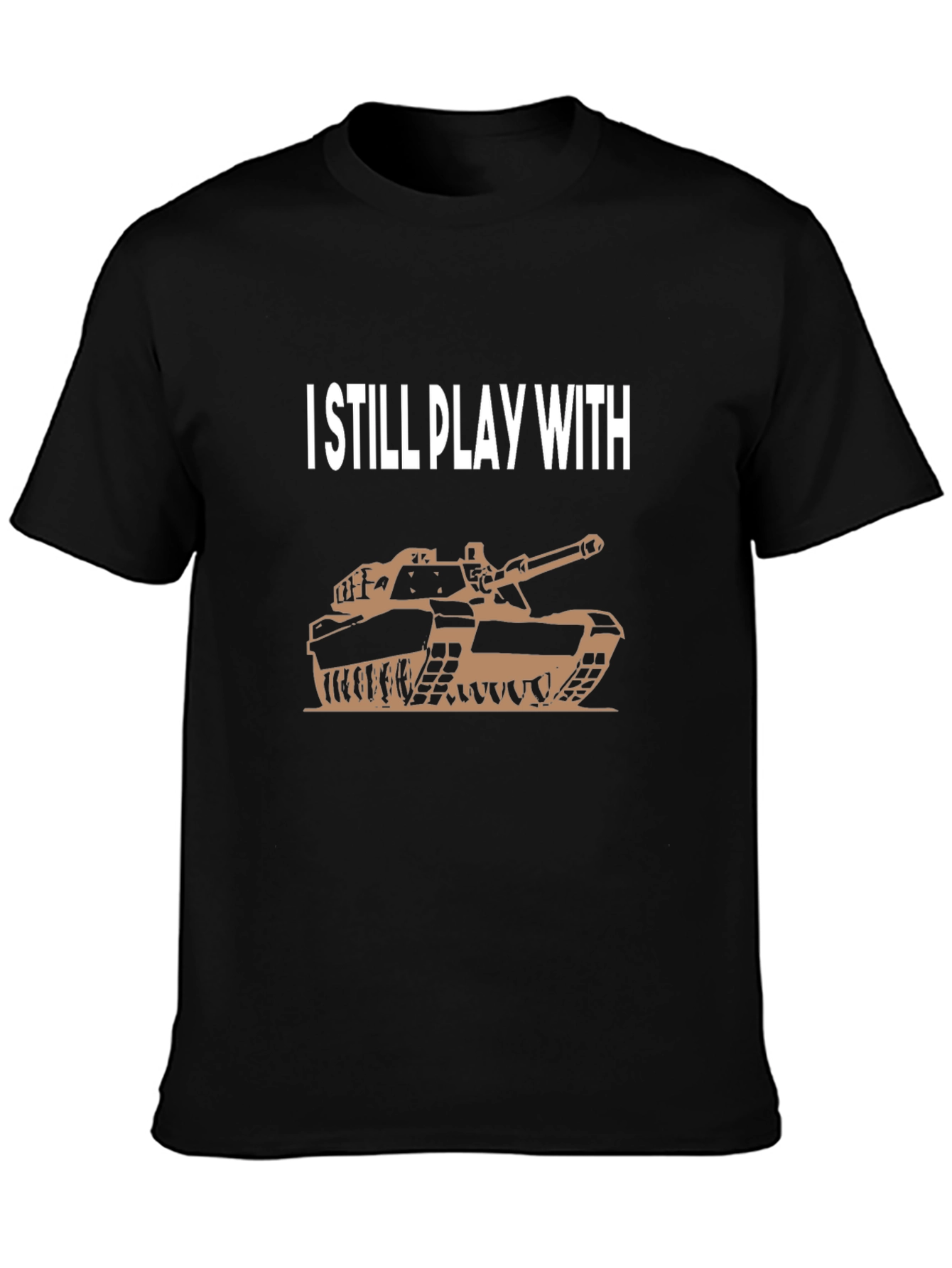 Black I Still Play With Tanks Graphic Tee - Black Cotton view 3