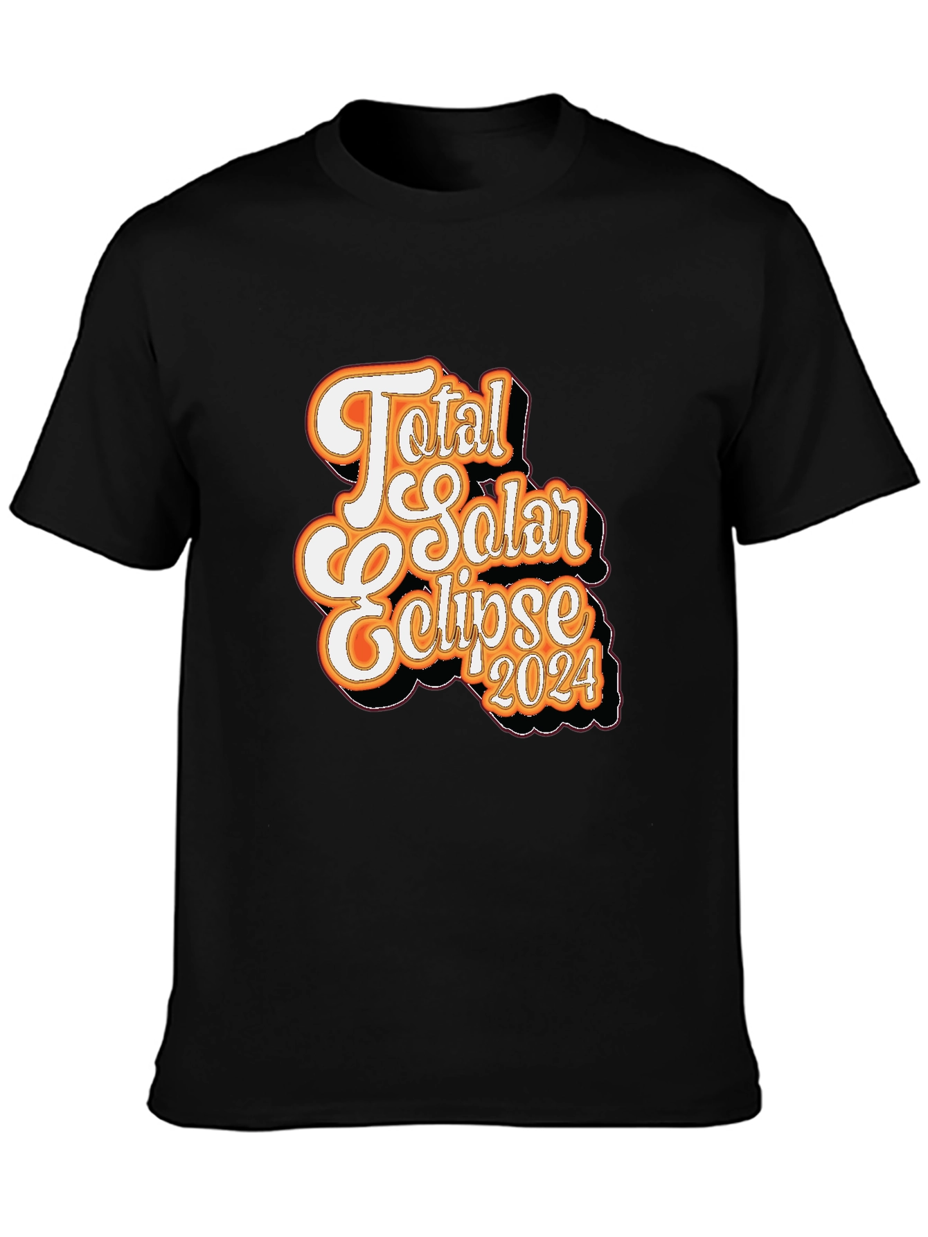 Black Total Solar Eclipse 2024 T-Shirt view 3