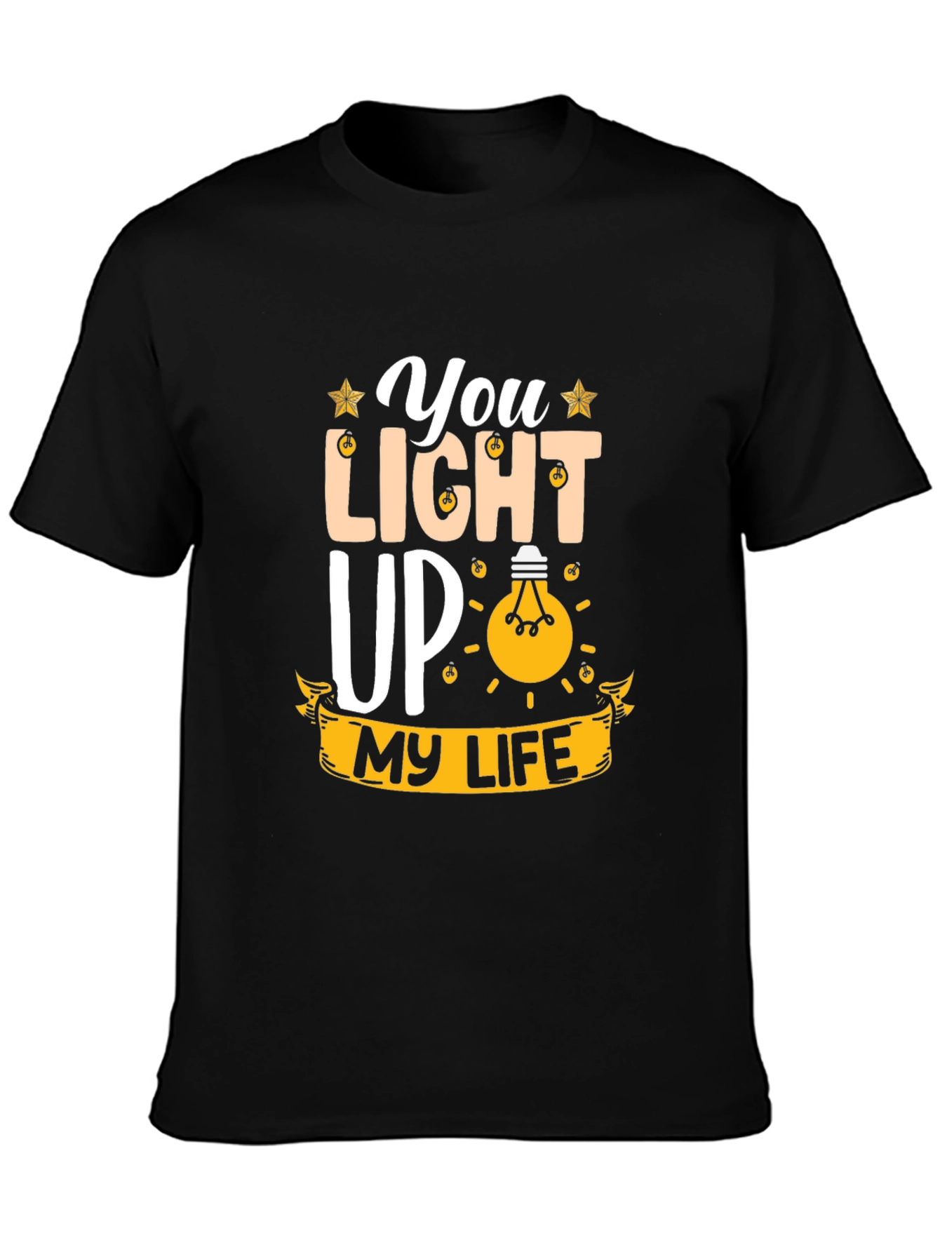 Black You Light Up My Life Graphic Tee view 3