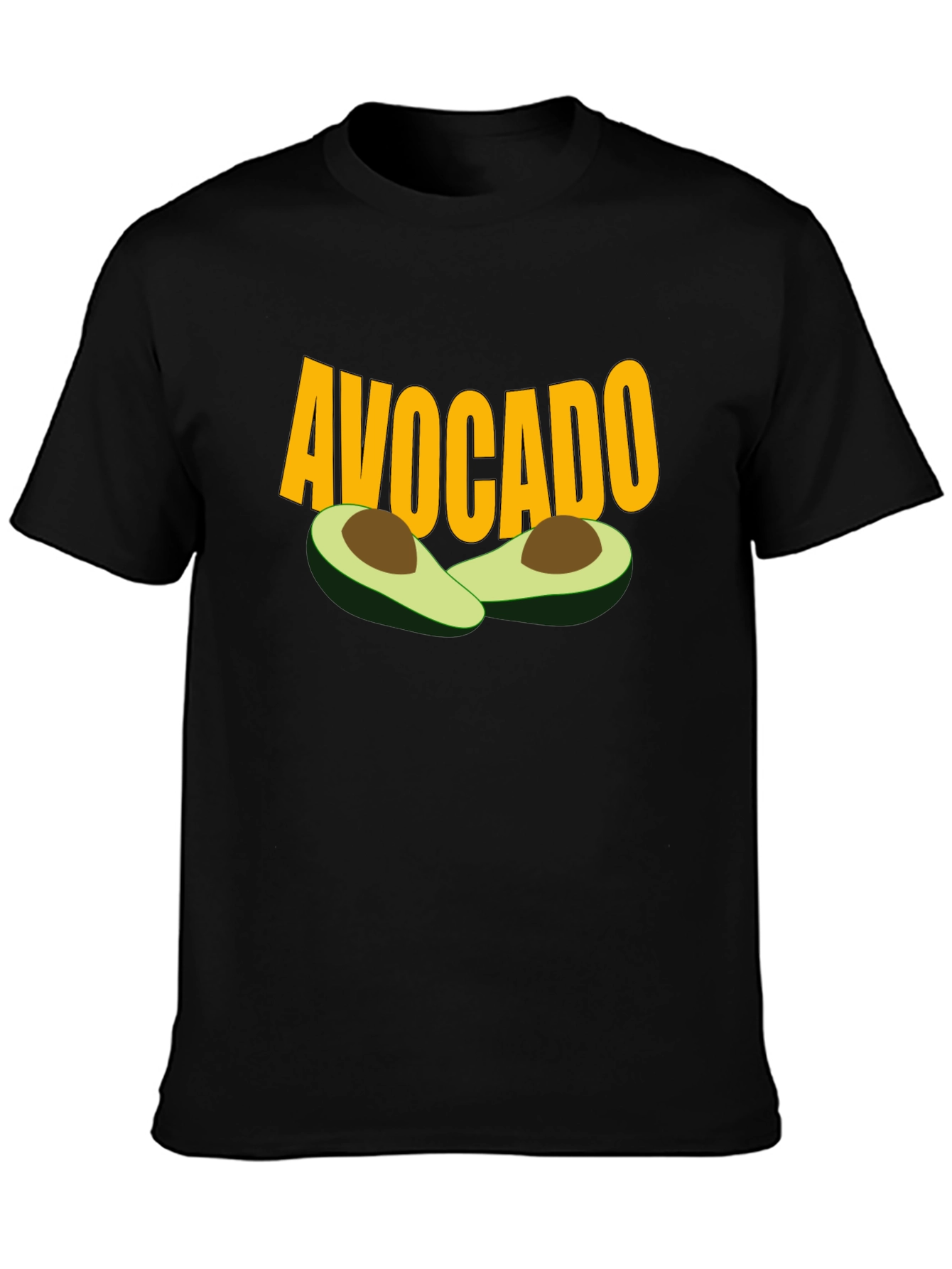 Black Avocado Graphic Tee - Trendy Fruit Lover Shirt view 3