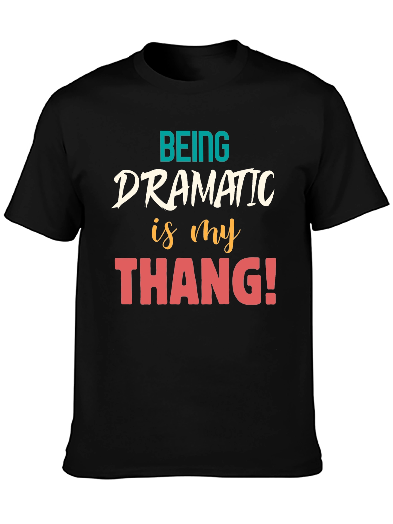 Black Dramatic Thang Graphic Tee - Black view 3