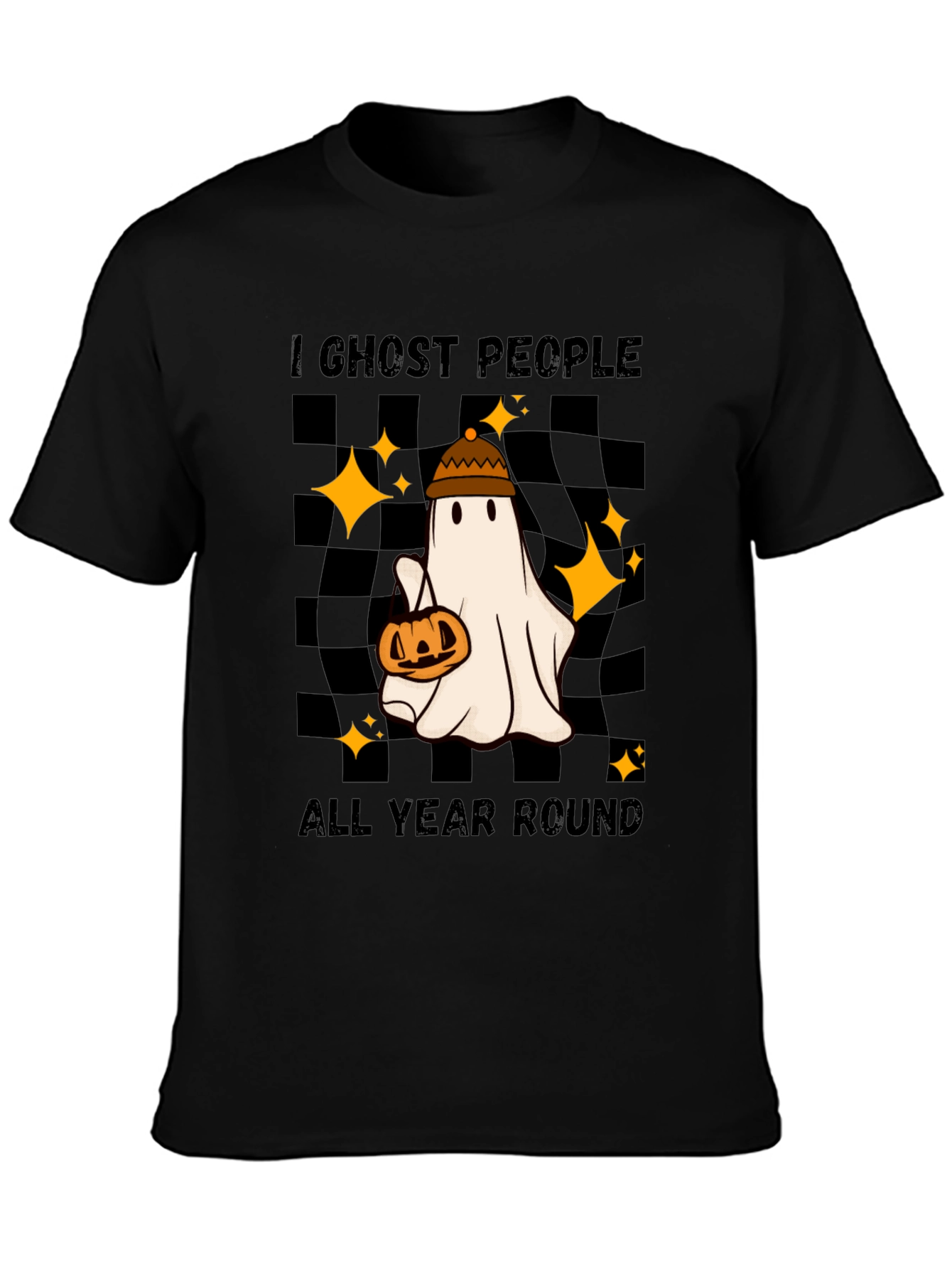 Black I Ghost People All Year Round T-Shirt view 3