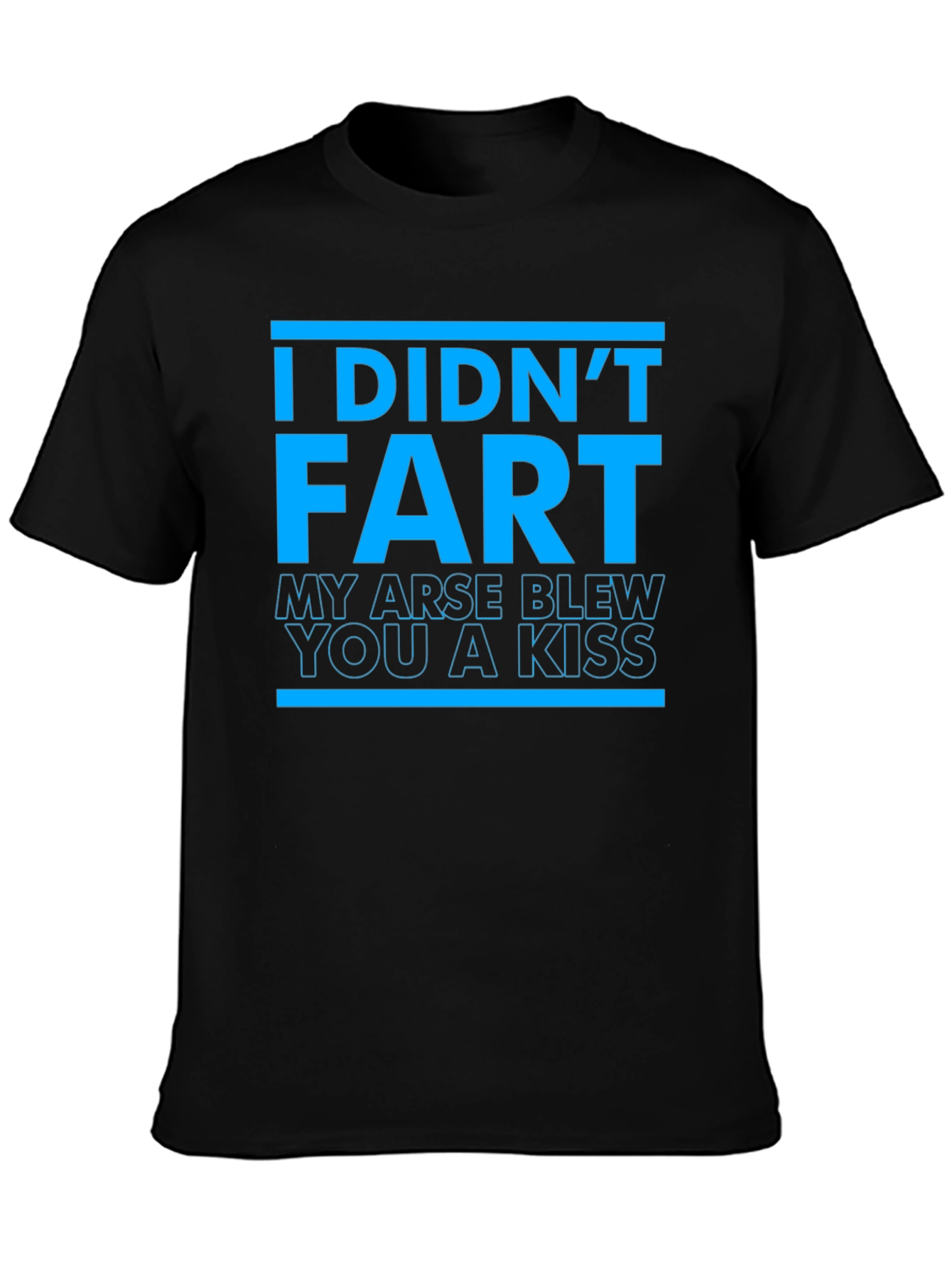 Black Funny "I Didn't Fart" Graphic T-Shirt view 3