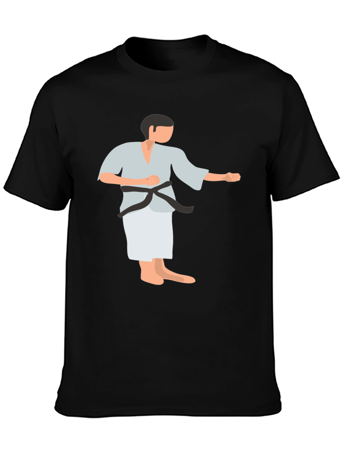 Black Karate Graphic T-Shirt - Black view 3