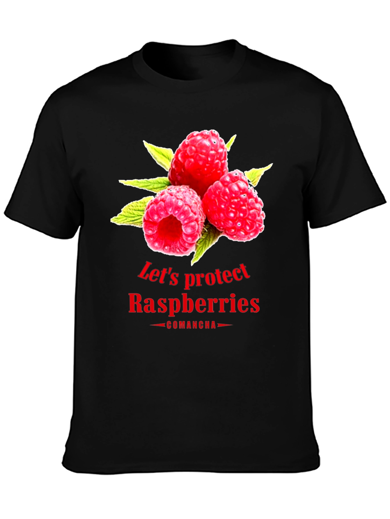 Black Raspberry Protection T-Shirt - Comancha Design view 3