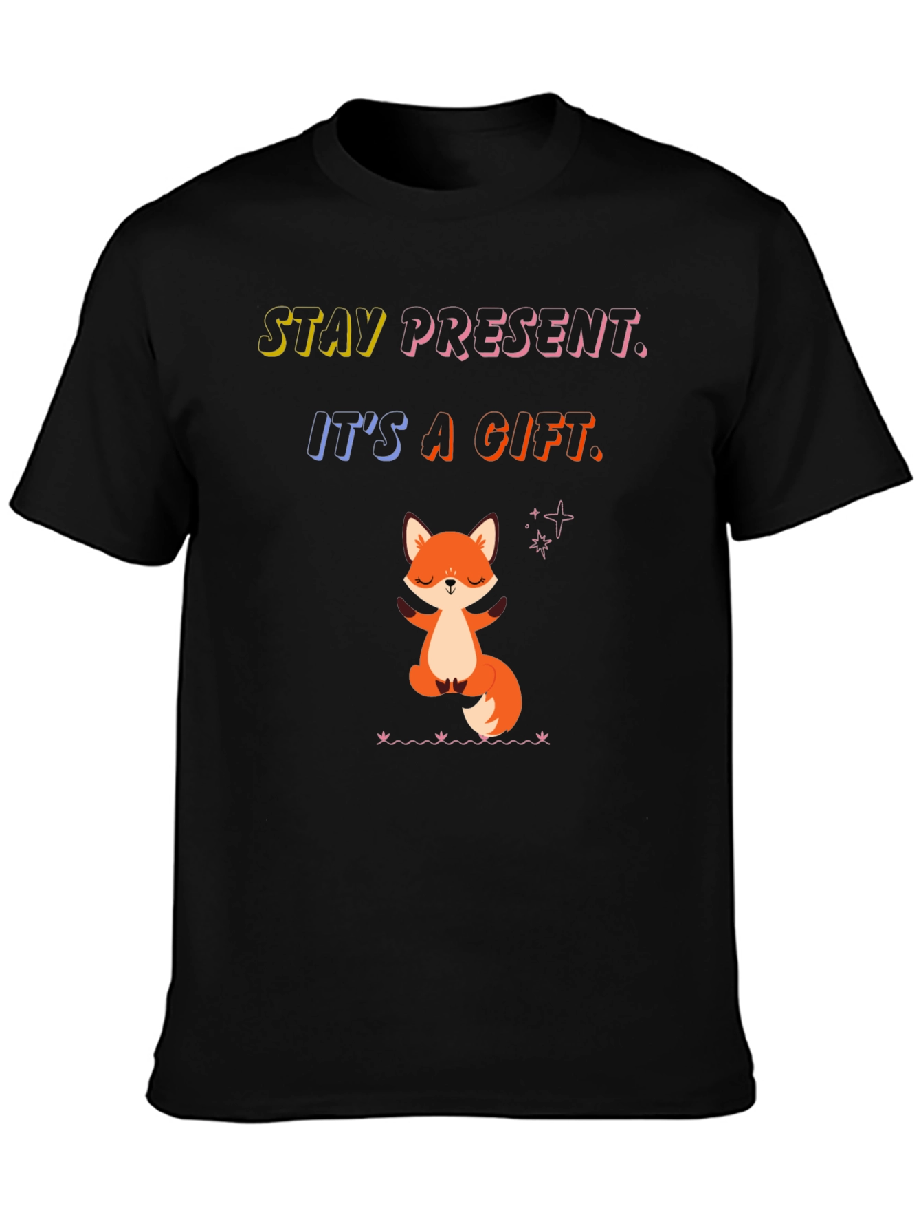 Stay Present Fox Graphic Tee - Comfort Fit - 3