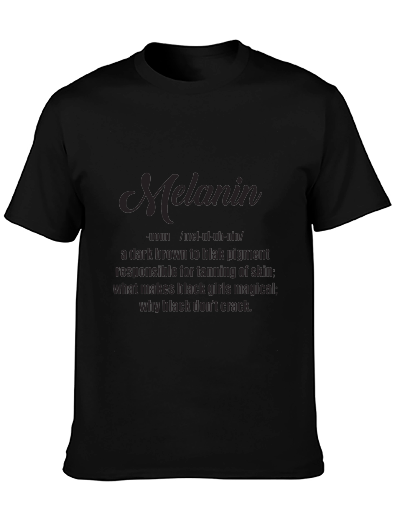 Black Melanin Definition T-Shirt - Black Pride Tee view 3