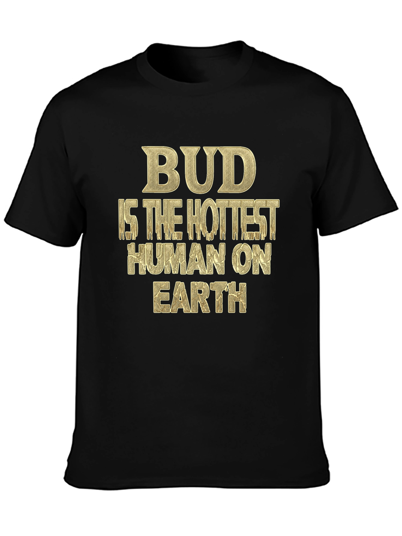 Black Bud Hottest Human T-Shirt - Unique Graphic Tee view 3