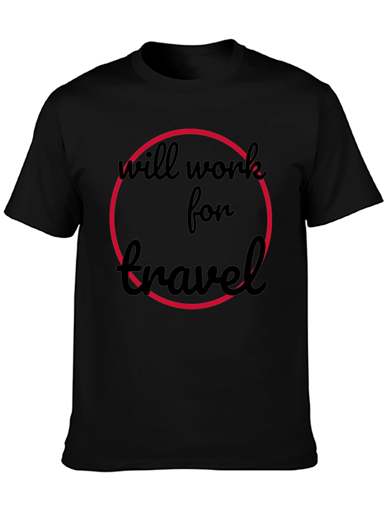 Black Will Work For Travel Black Tee view 3