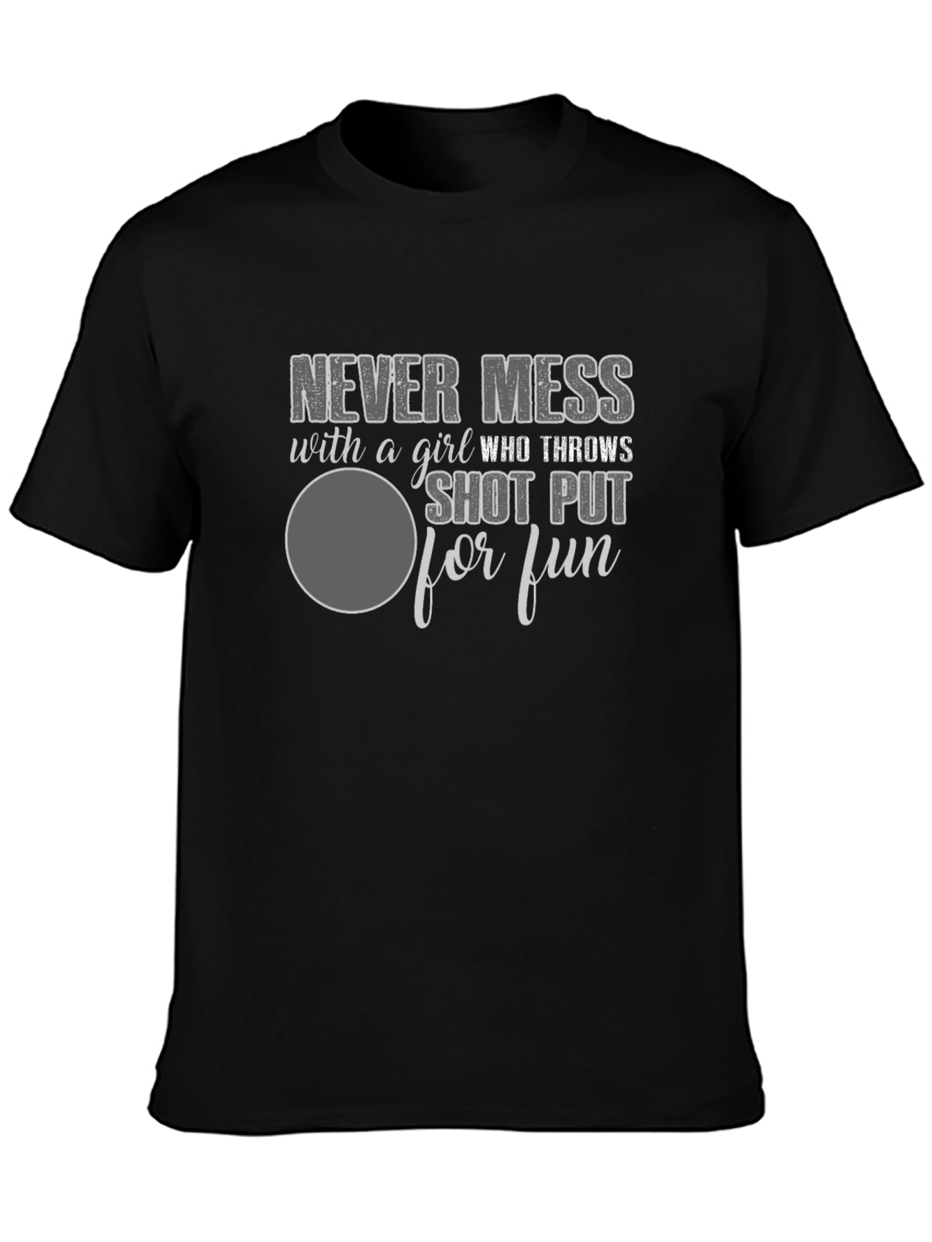 Shot Put Girl T-Shirt - Never Mess - 3