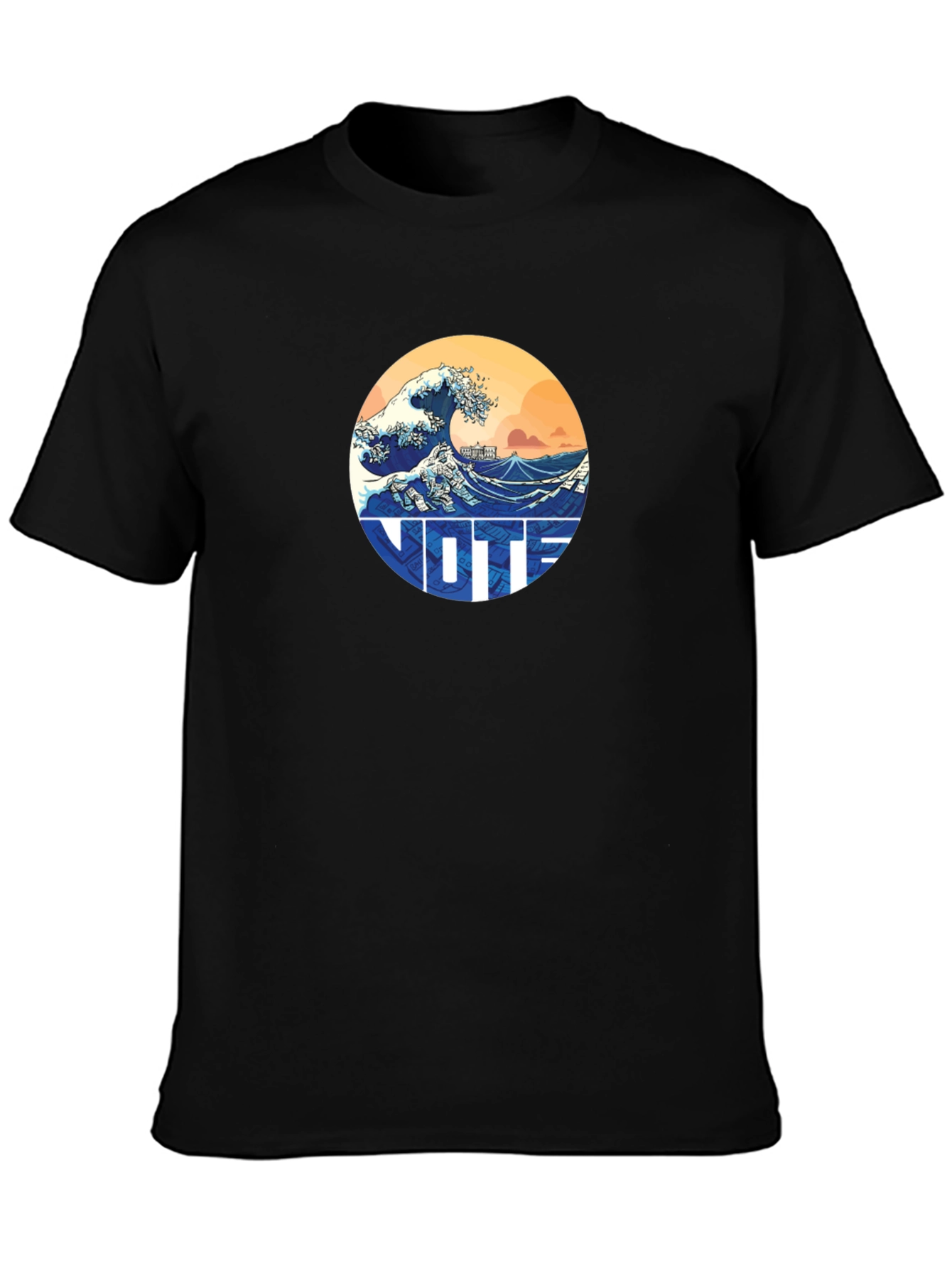 Black Great Wave VOTE Graphic Tee - Stylish & Comfortable view 3