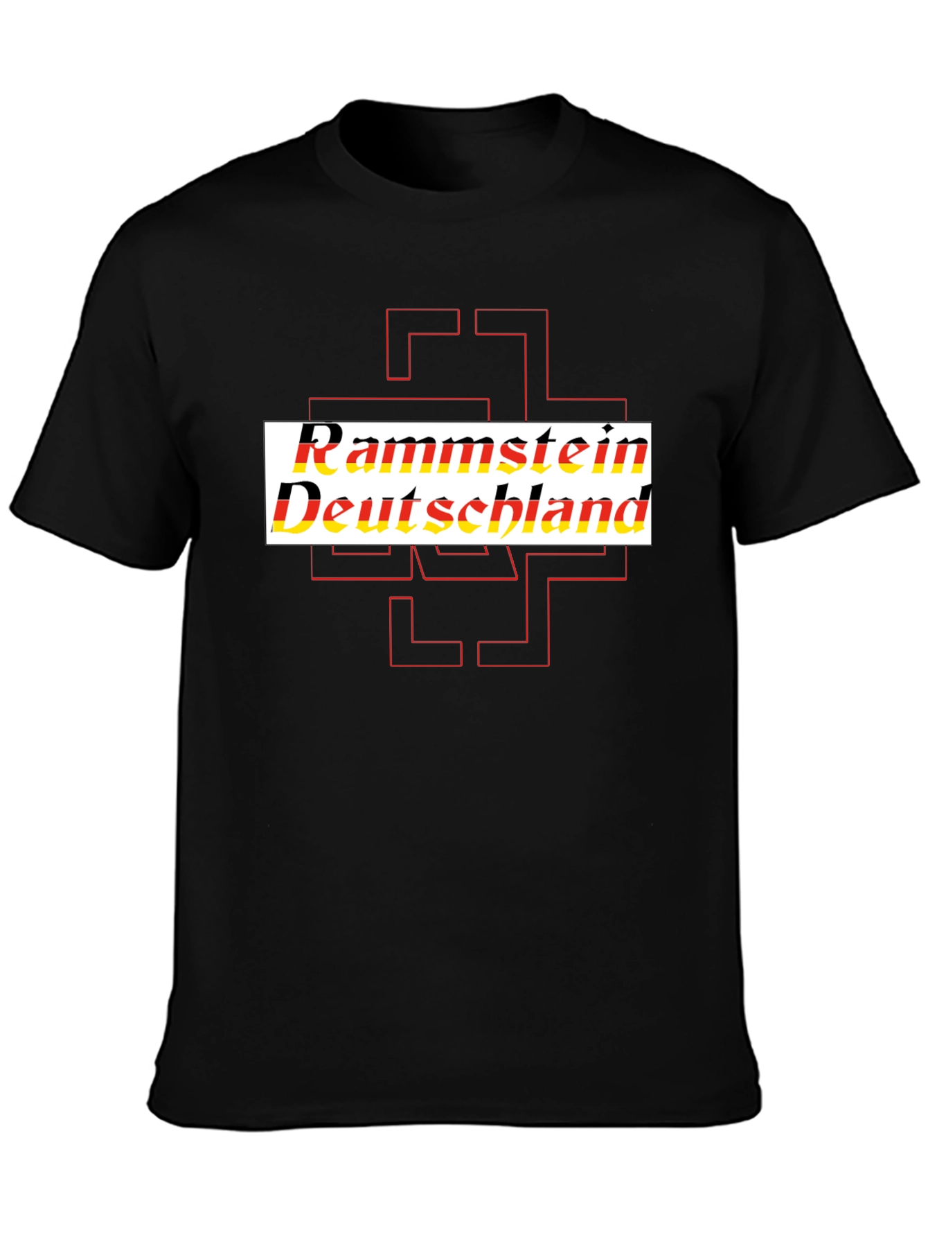Black Rammstein Deutschland Black T-Shirt view 3