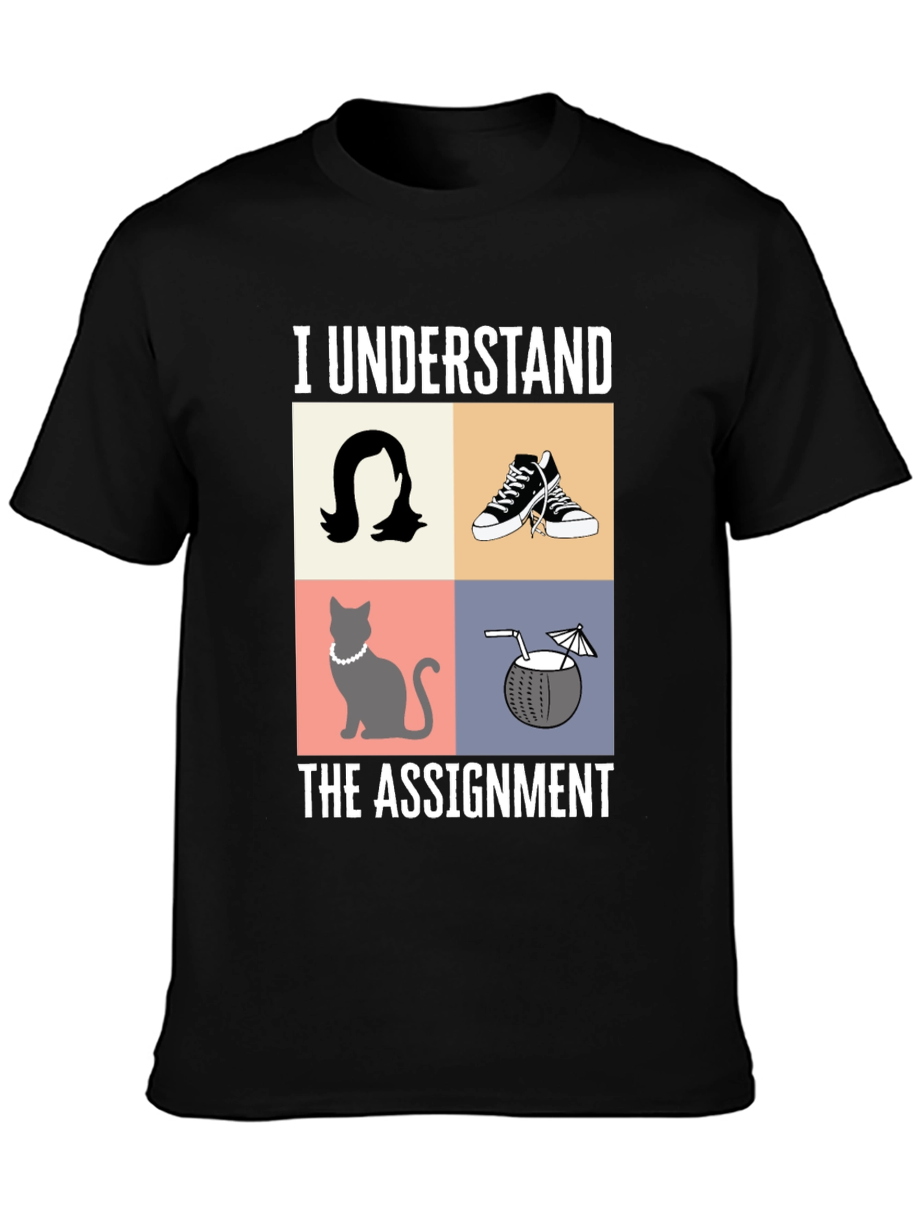 Black I Understand the Assignment Graphic T-Shirt view 3