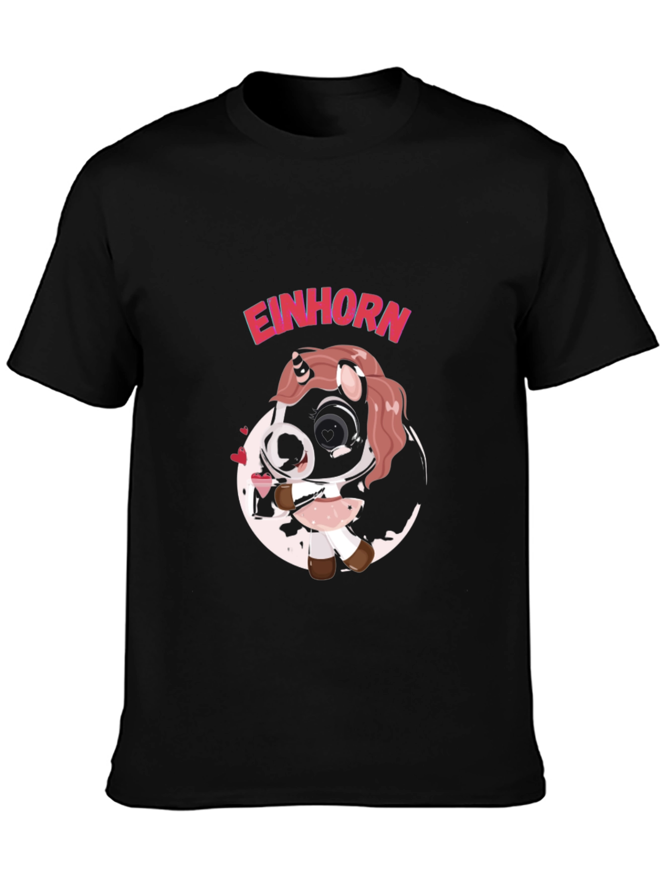 Einhorn Kawaii Unicorn T-Shirt - Black - 3