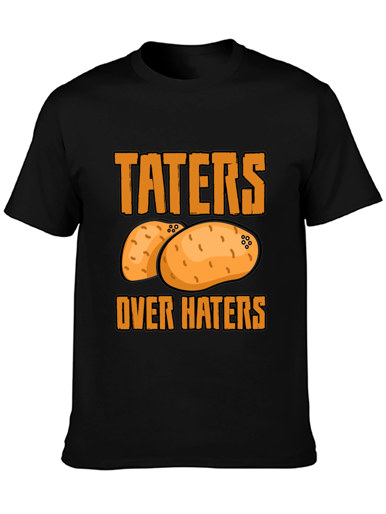Black Taters Over Haters Graphic Tee view 3