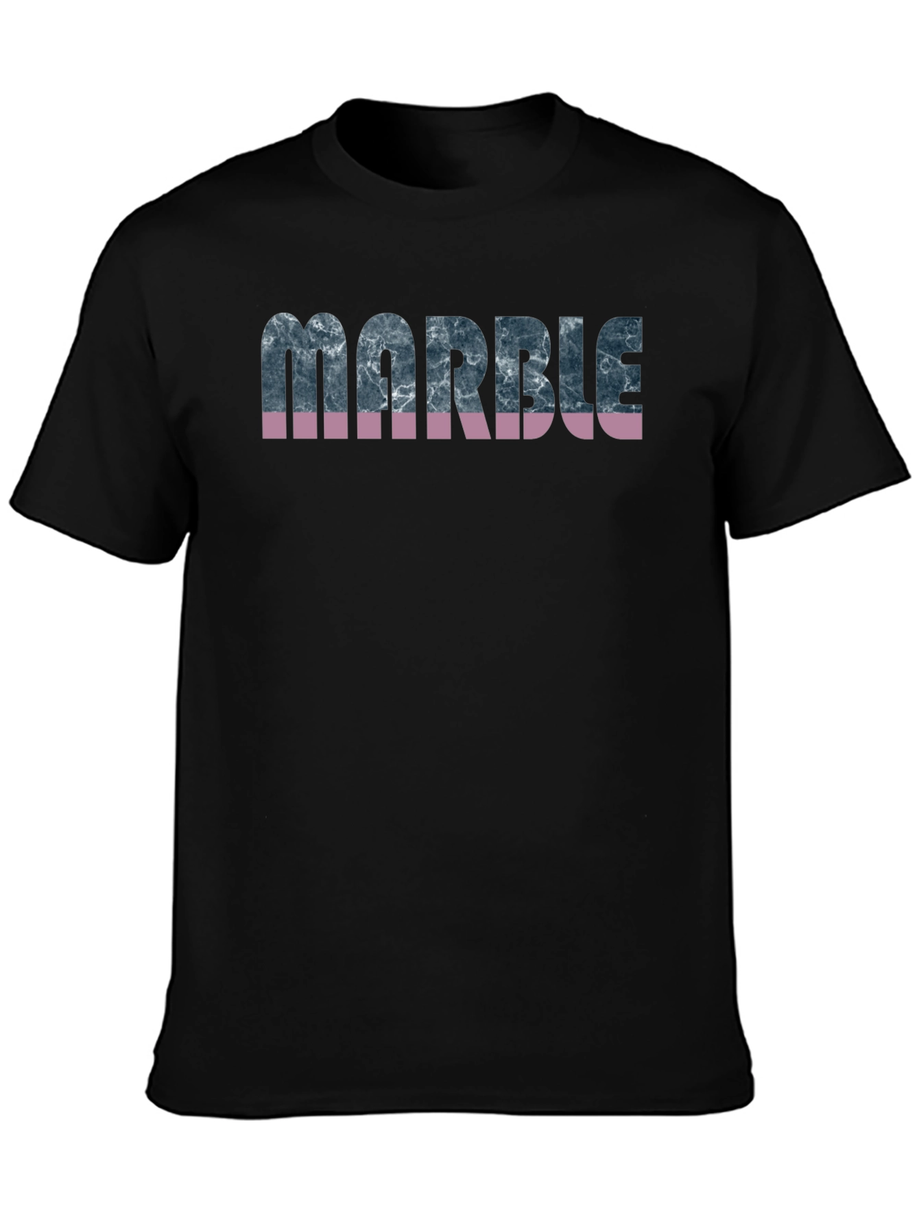 Black Marble Graphic Print Black T-Shirt view 3