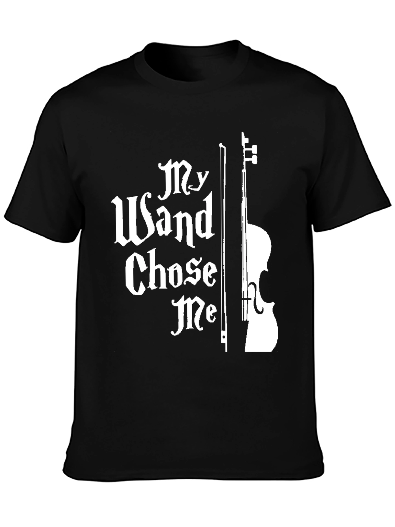 Black My Wand Chose Me Music T-Shirt view 3