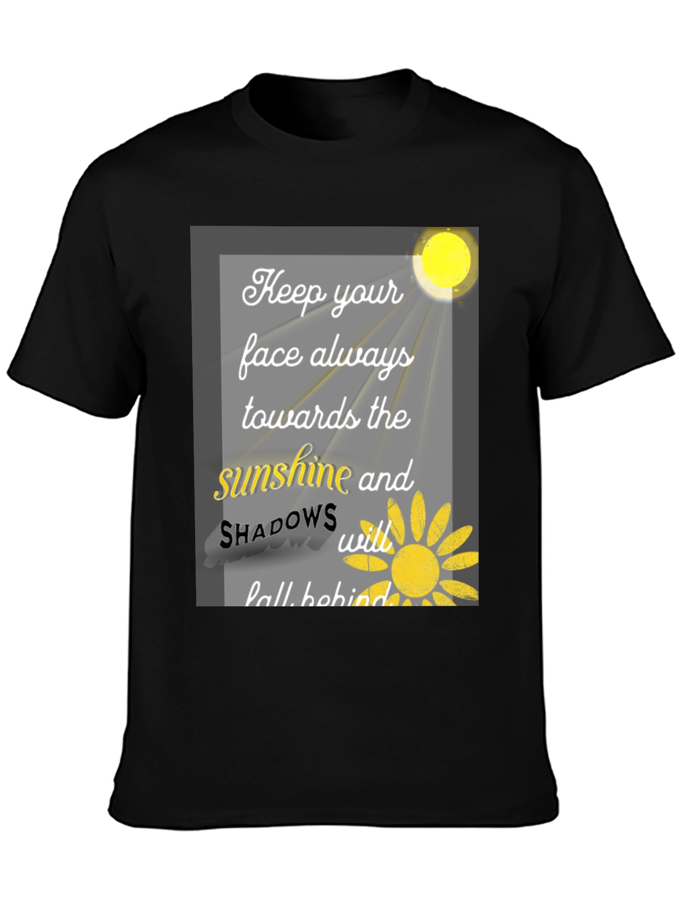 Black Sunshine & Shadows Graphic Tee view 3