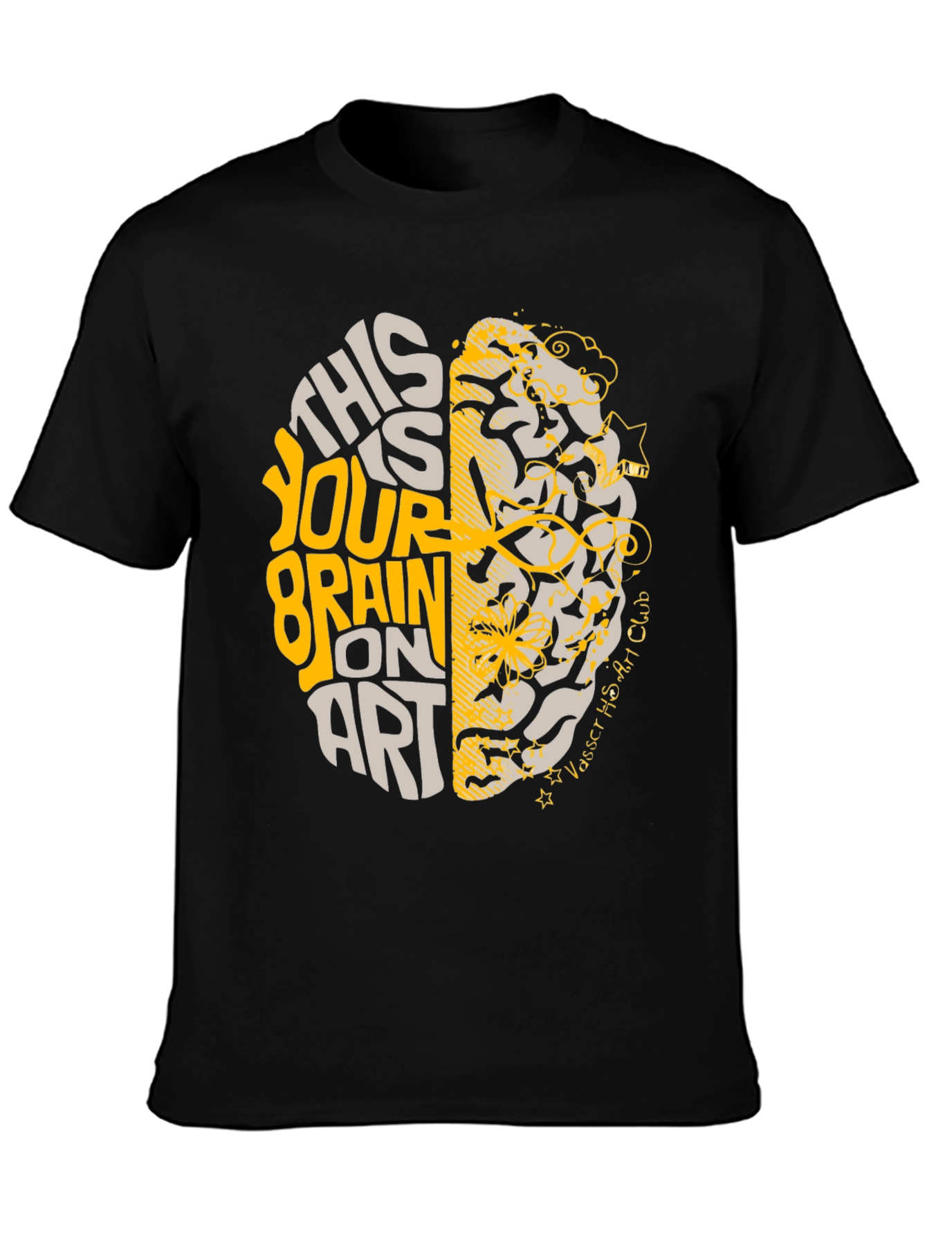 Brain on Art Graphic Tee - Stylish Creativity T-Shirt - 3