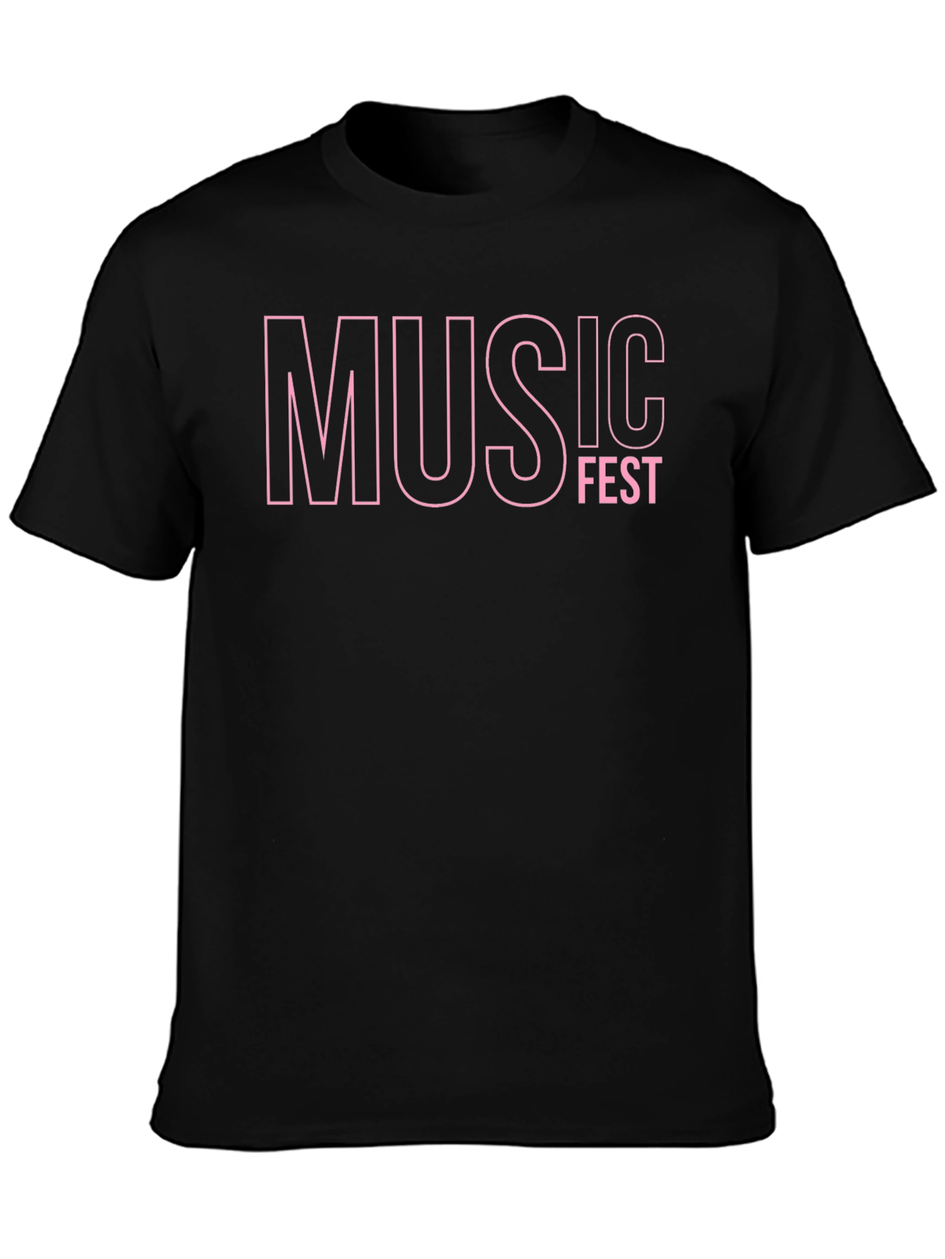 Black Music Fest T-Shirt - Stylish Black Tee view 3