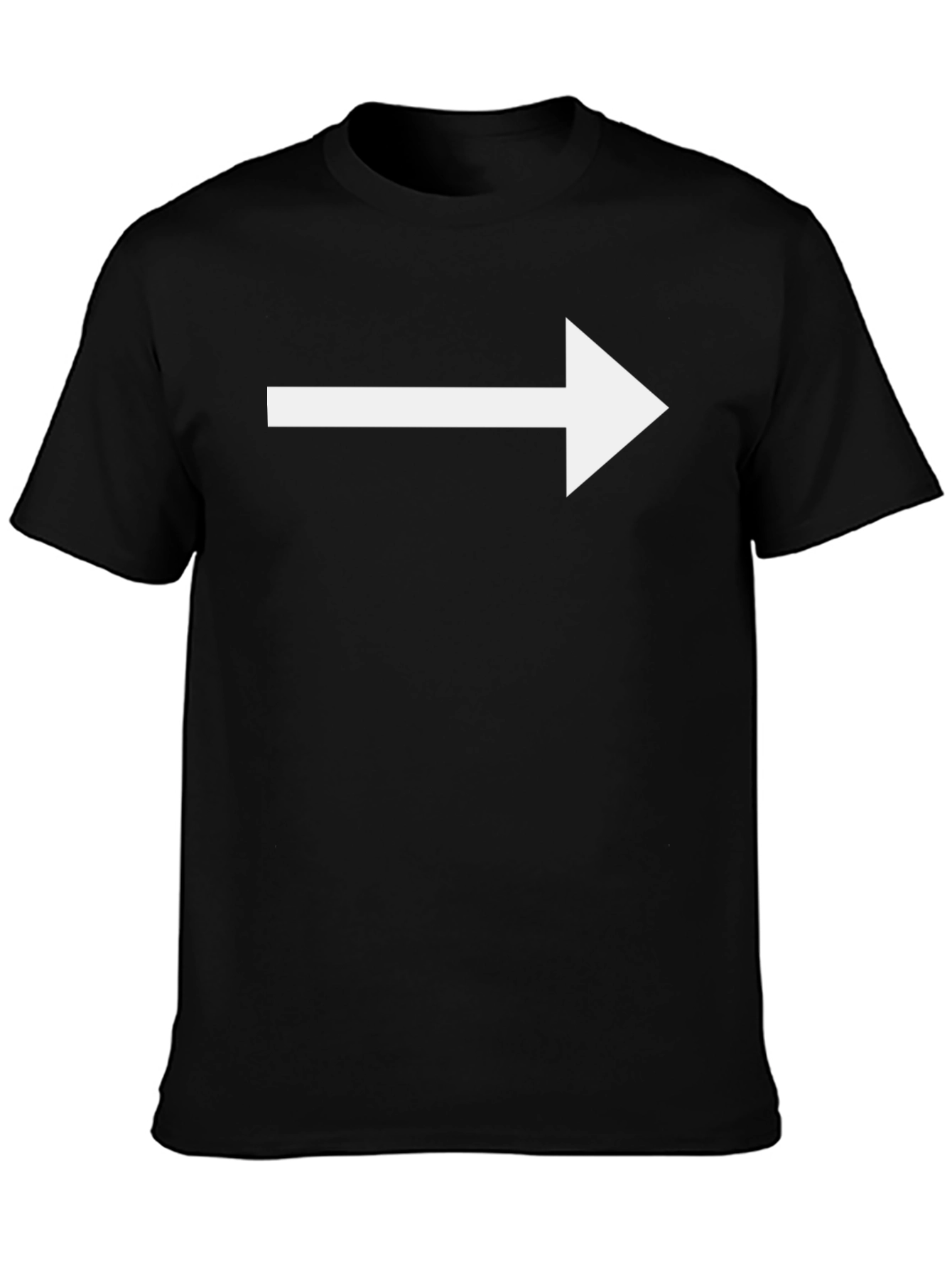 Black Right Arrow Black T-Shirt view 3