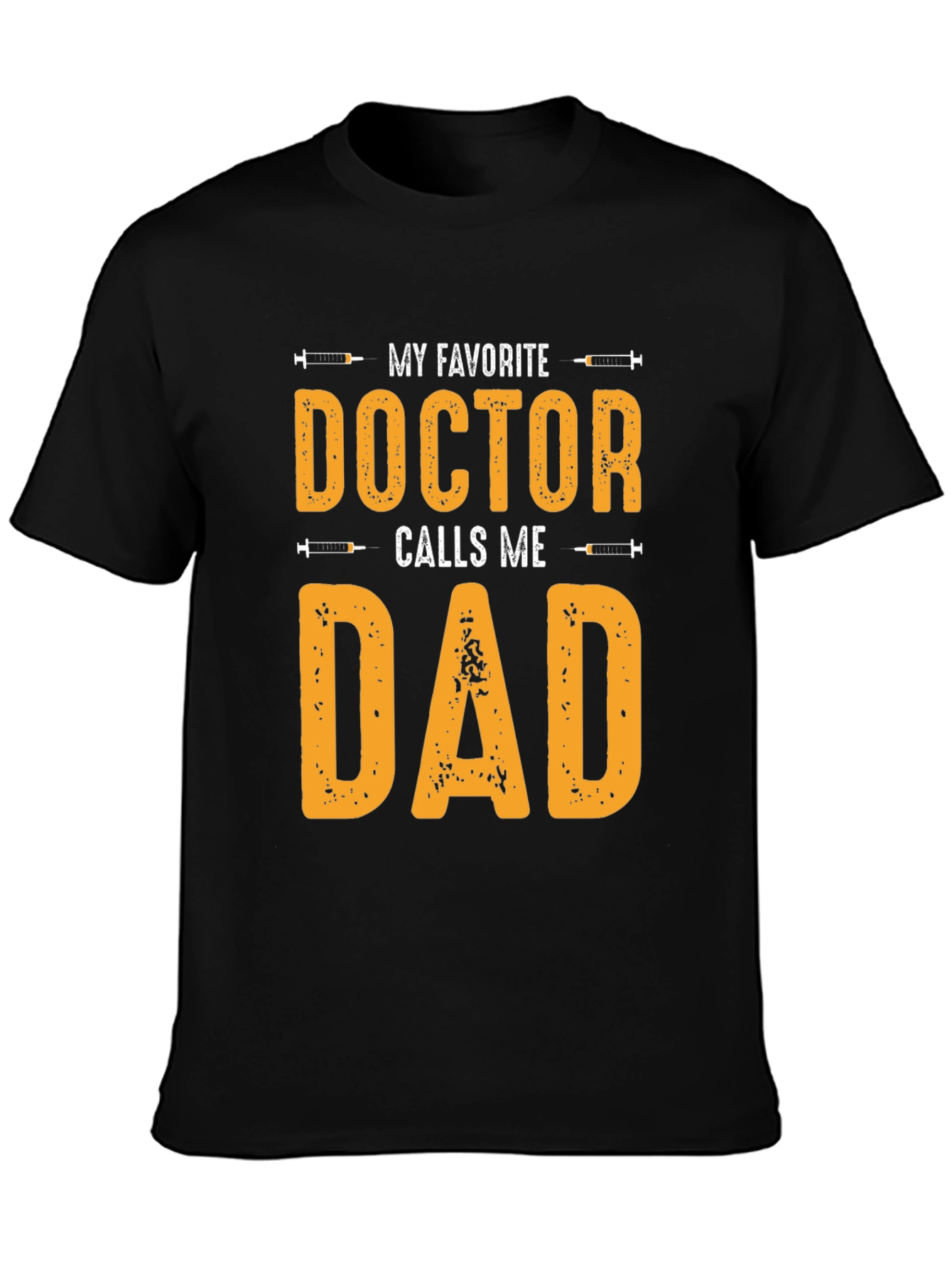 Black My Favorite Doctor Calls Me Dad T-Shirt view 3