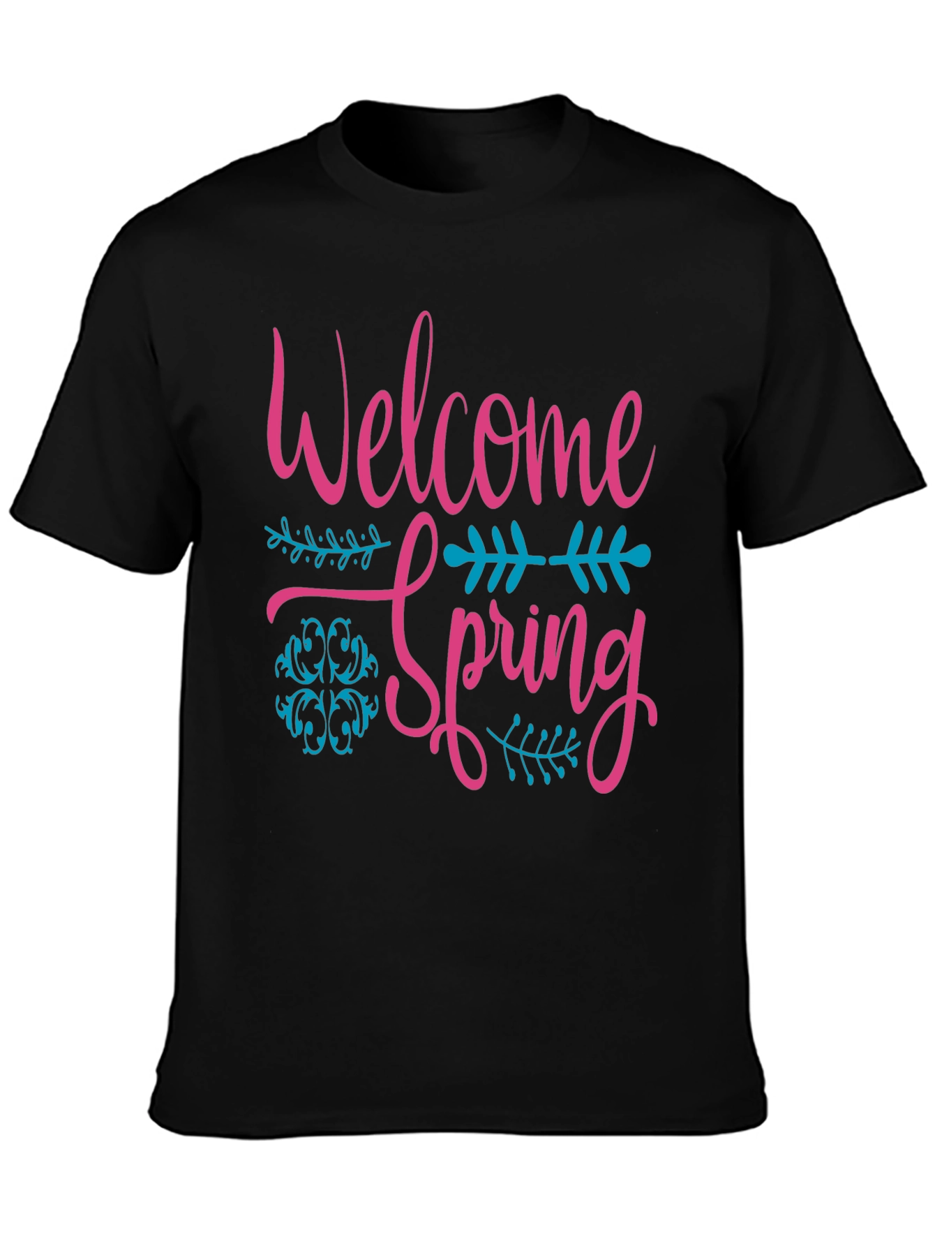 Black Welcome Spring Graphic Tee view 3