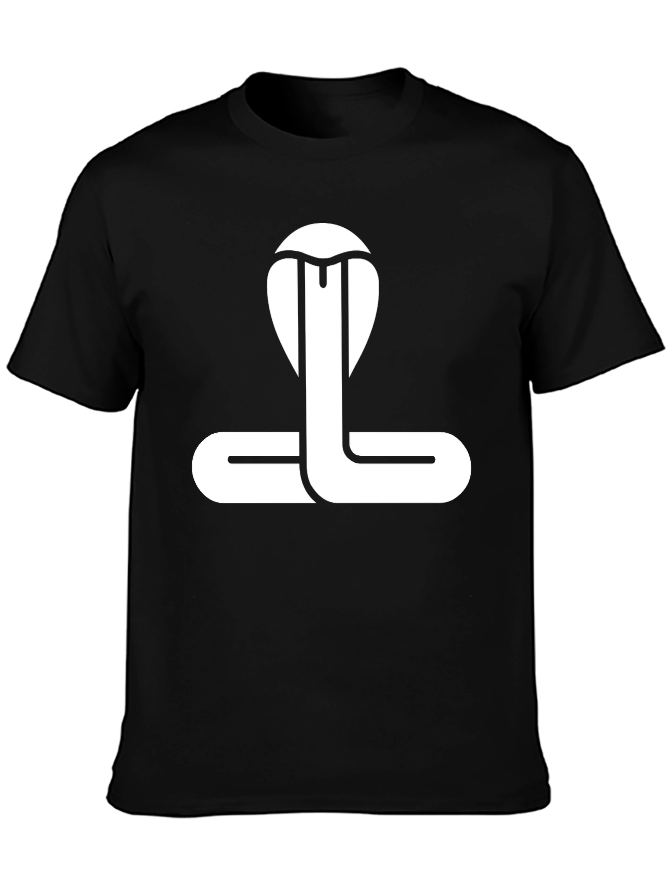 Black Cobra Graphic T-Shirt - Stylish Snake Design view 3