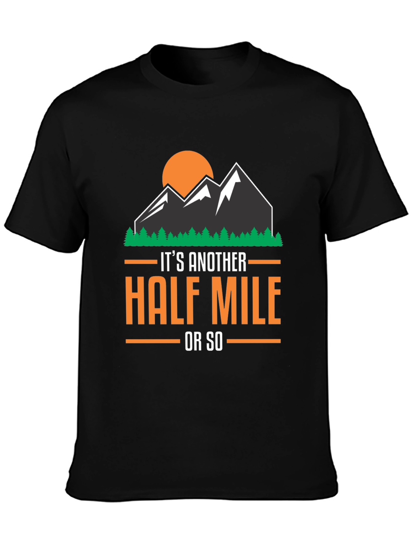 Black Hiking T-Shirt: Another Half Mile view 3