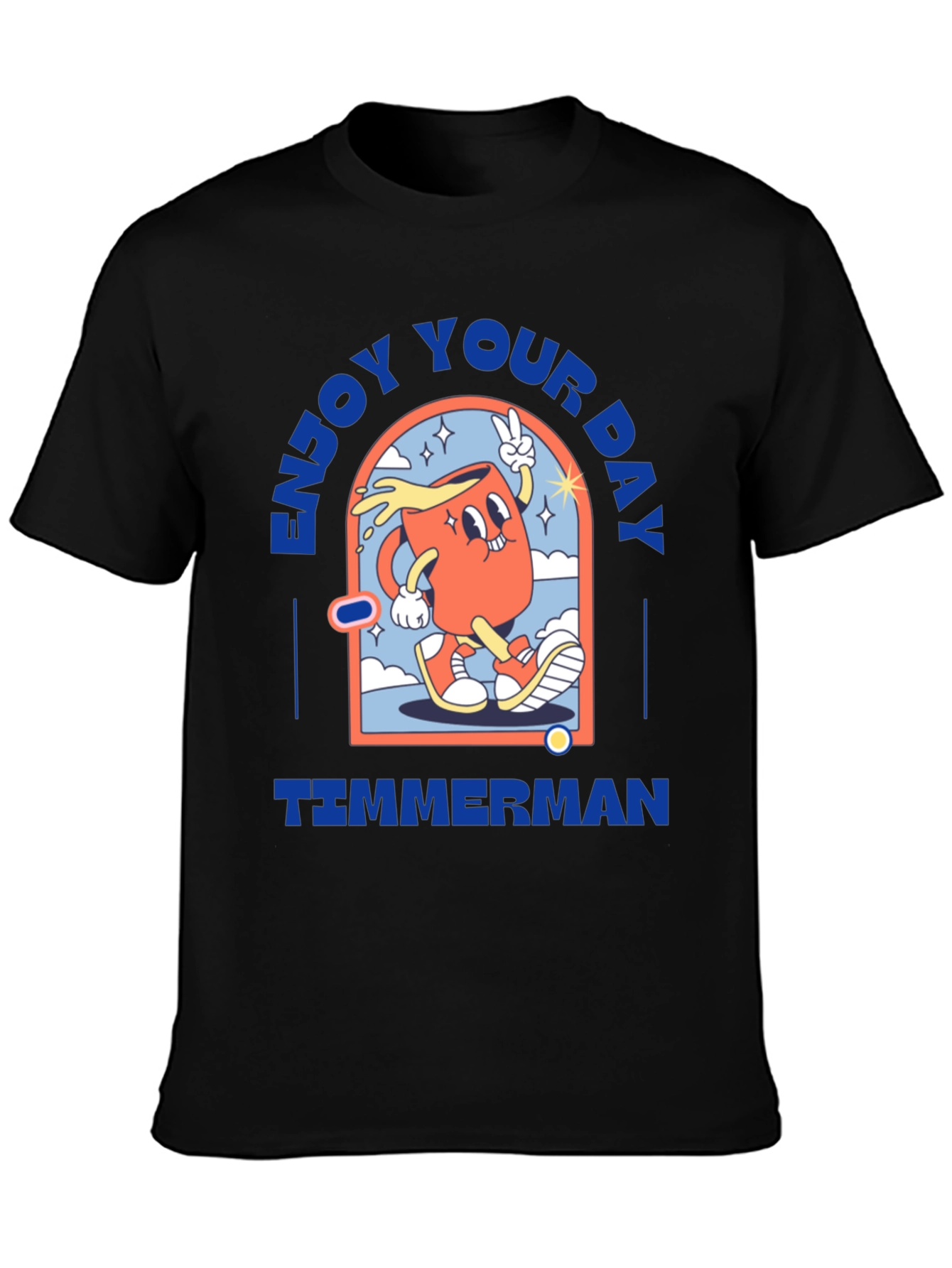 Black Enjoy Your Day Timmerman T-Shirt view 3