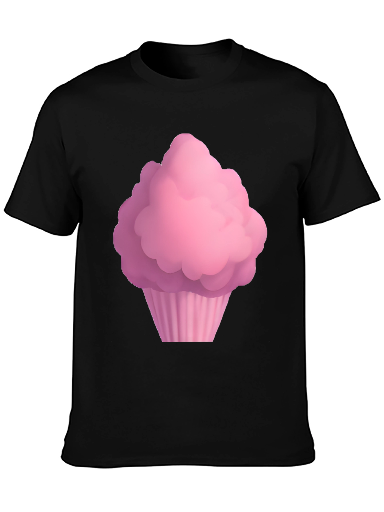 Black Cupcake Graphic Black T-Shirt view 3