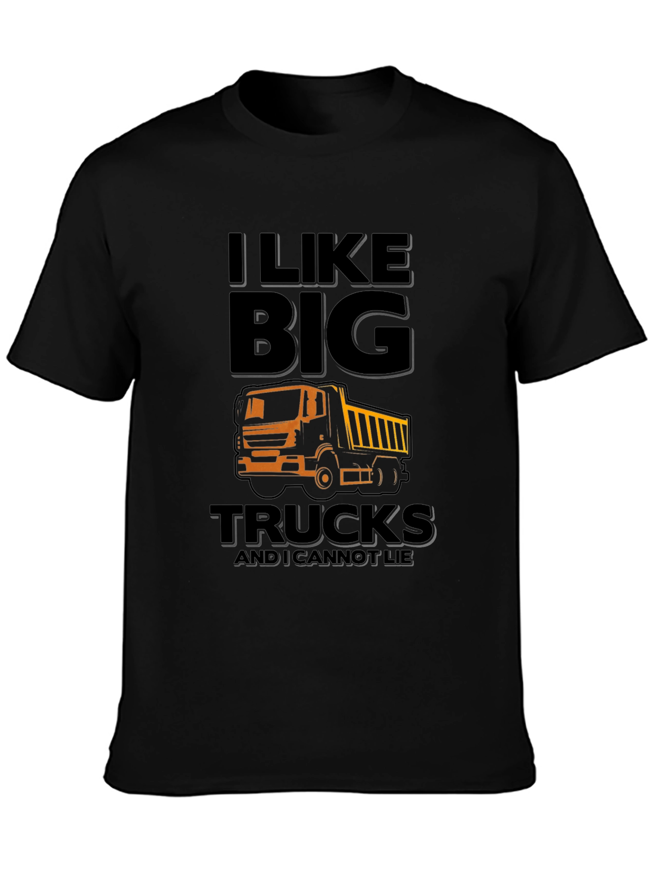 Black I Like Big Trucks T-Shirt view 3