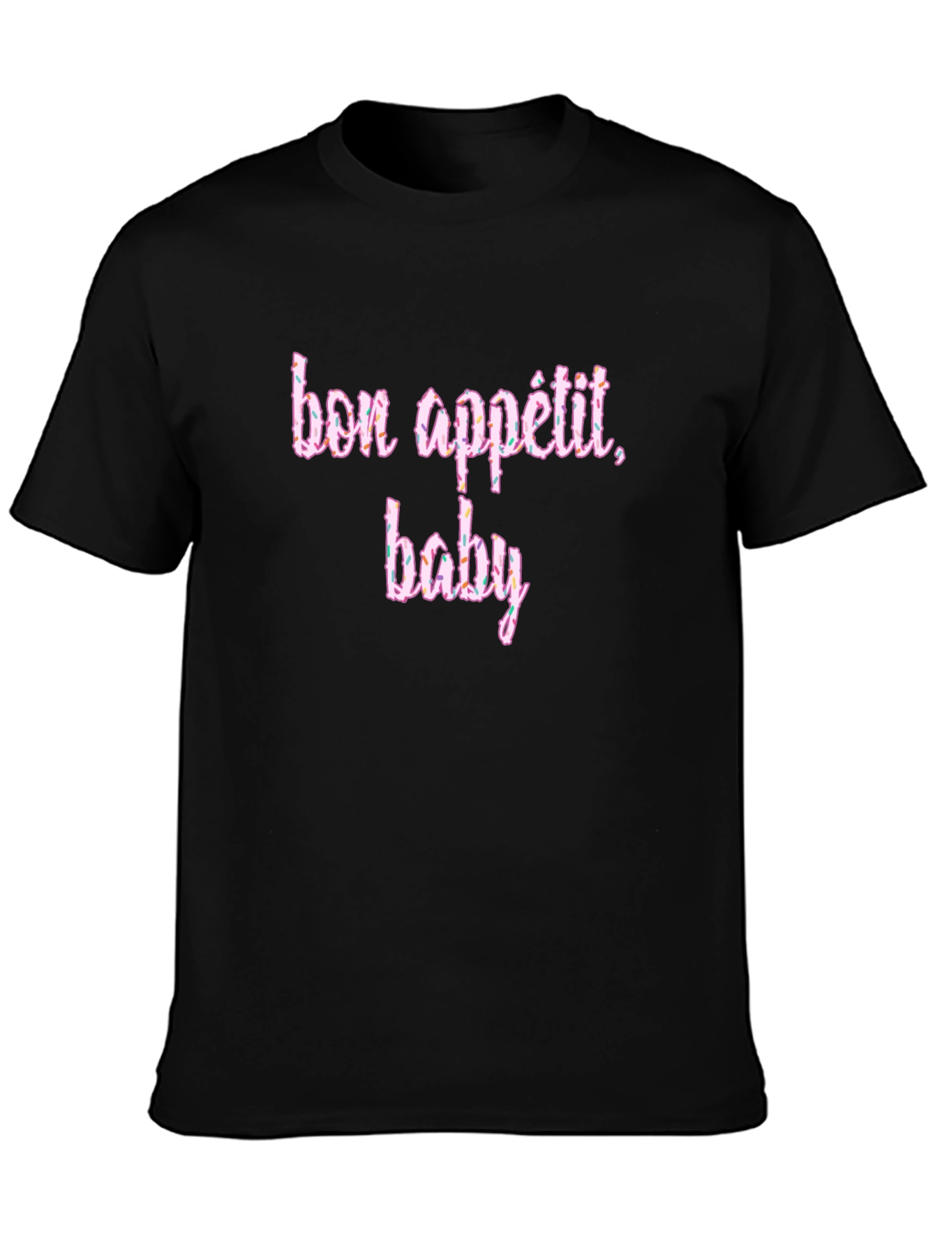 Black Bon Appétit Baby Black T-Shirt view 3