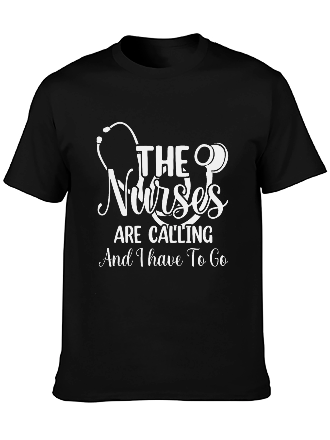 Black Nurses Are Calling T-Shirt - Black Cotton Blend view 3