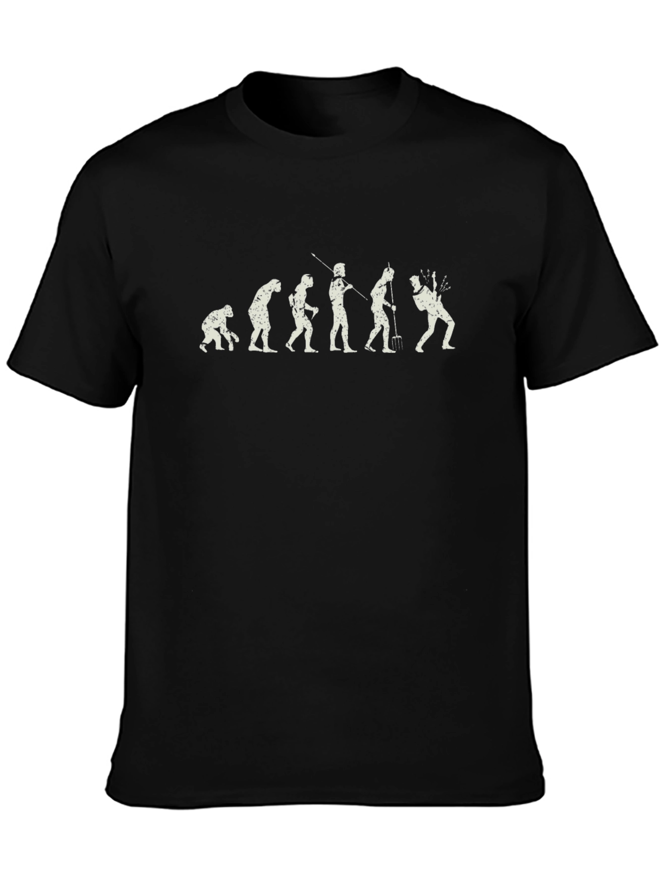 Black Evolution of Gardening Black T-Shirt view 3