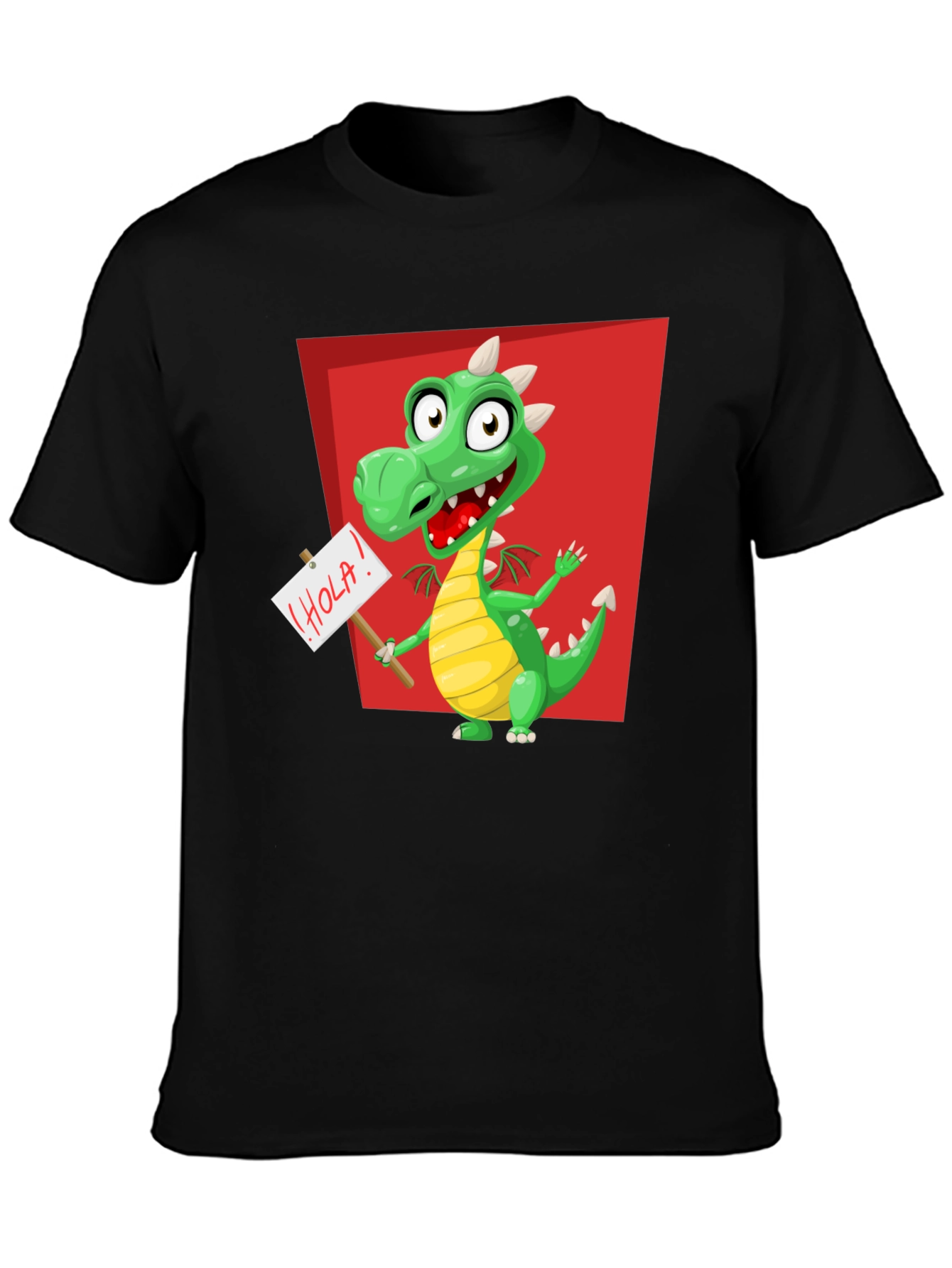 Black Cartoon Dragon T-Shirt - Fun & Unique Design view 3
