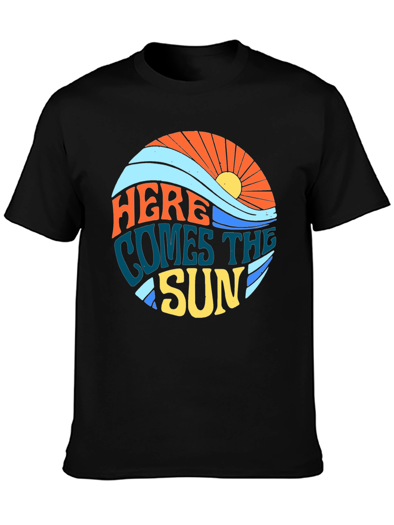 Black Here Comes The Sun Graphic Tee view 3
