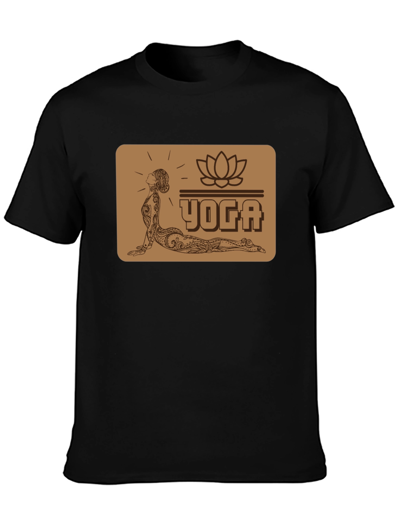 Black Yoga Graphic T-Shirt view 3