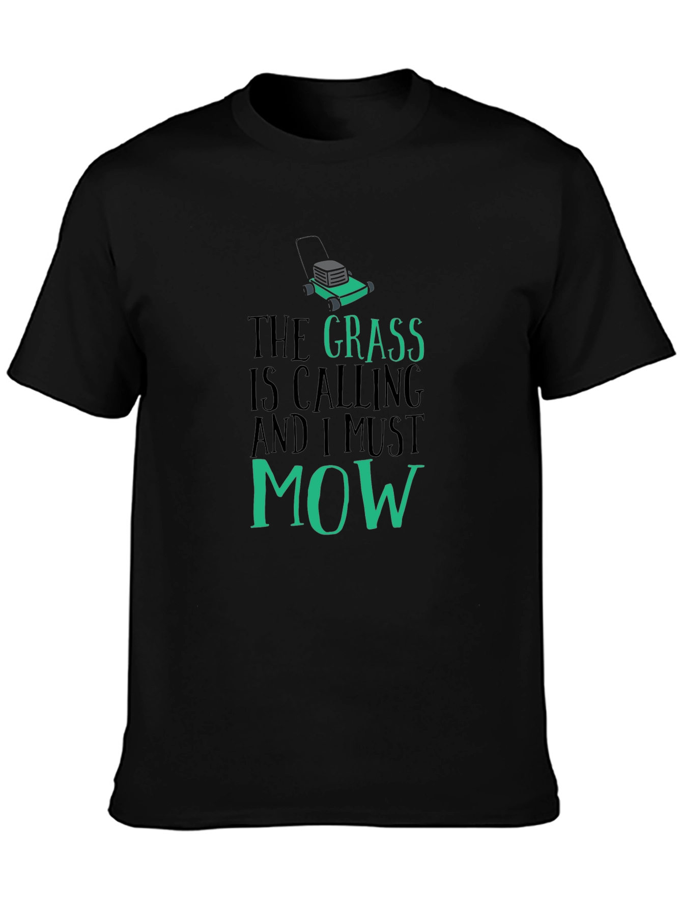 Black The Grass Is Calling T-Shirt view 3