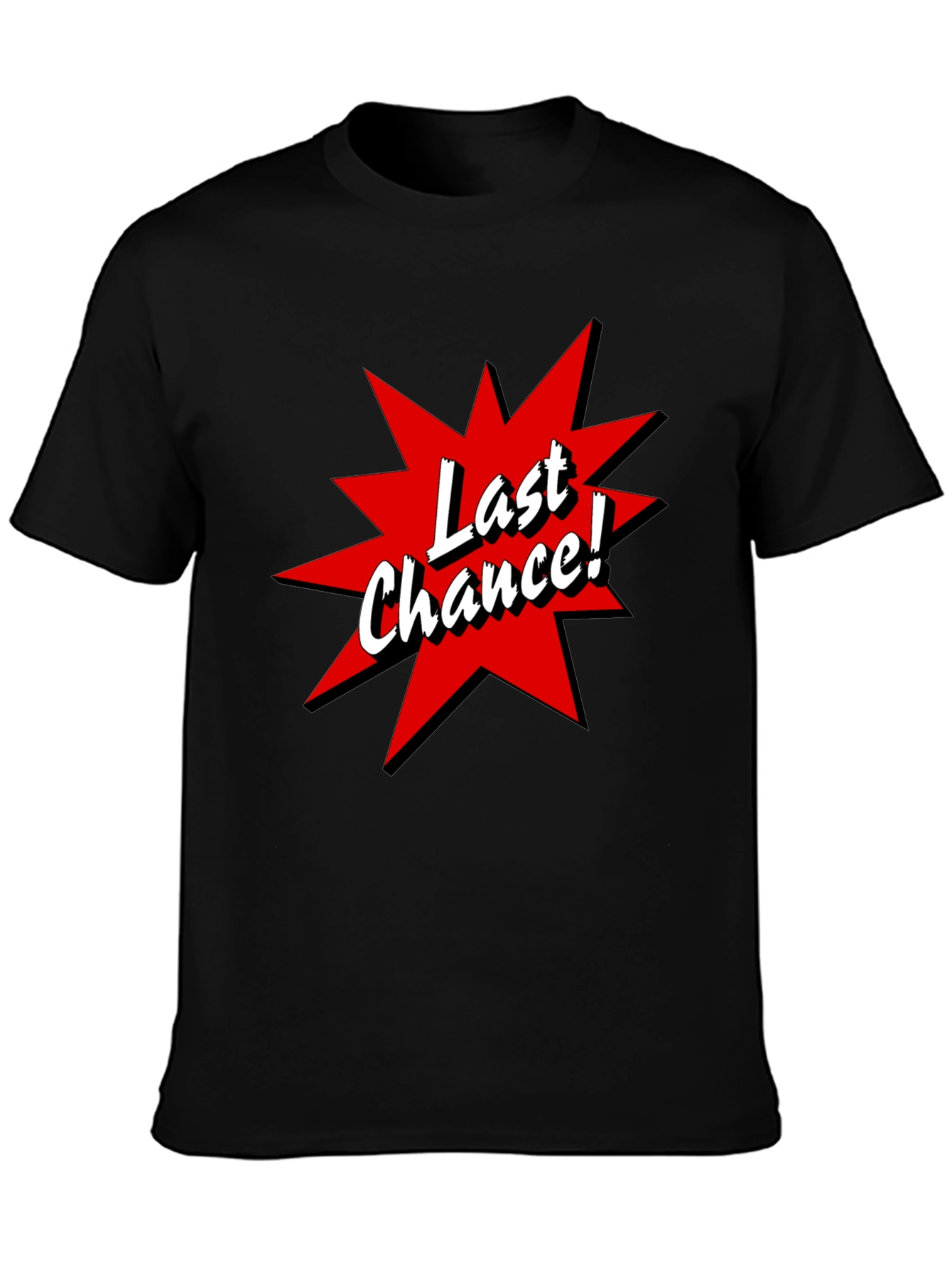 Black Last Chance T-Shirt - Black Tee view 3