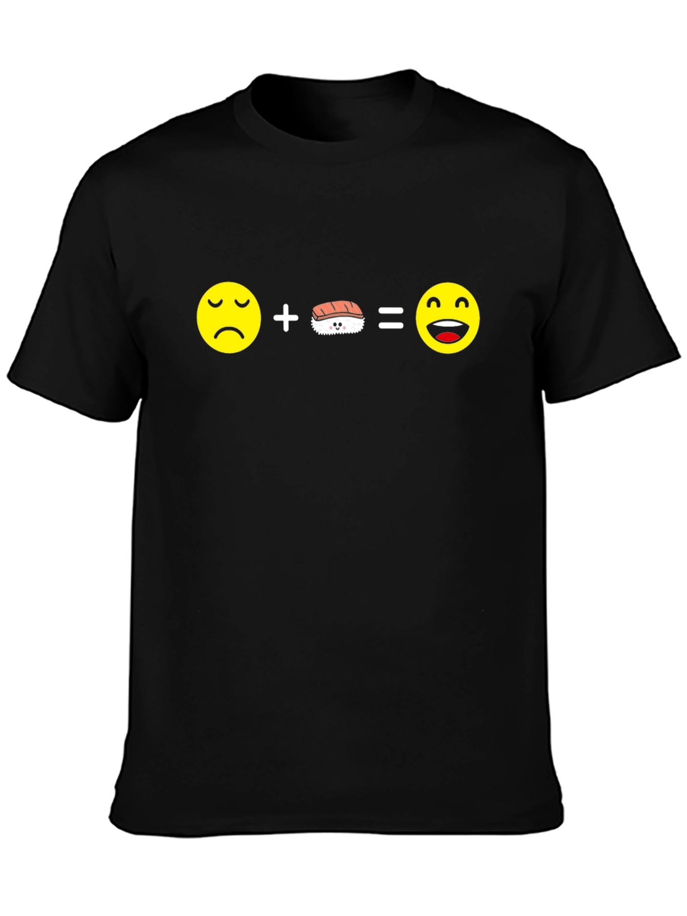 Black Sushi Makes Me Happy T-Shirt view 3