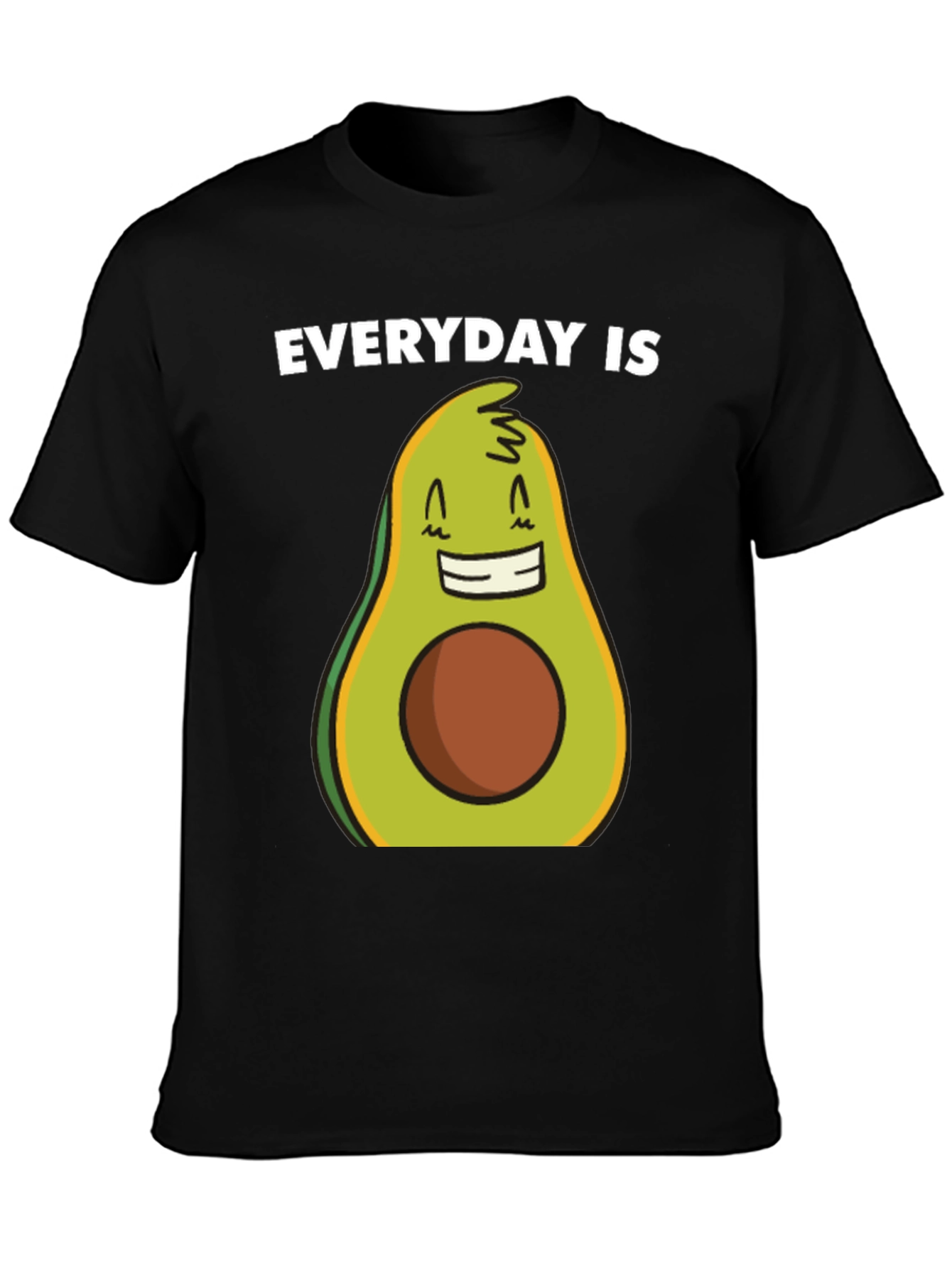 Black Everyday is Avocado T-Shirt - Funny Graphic Tee view 3