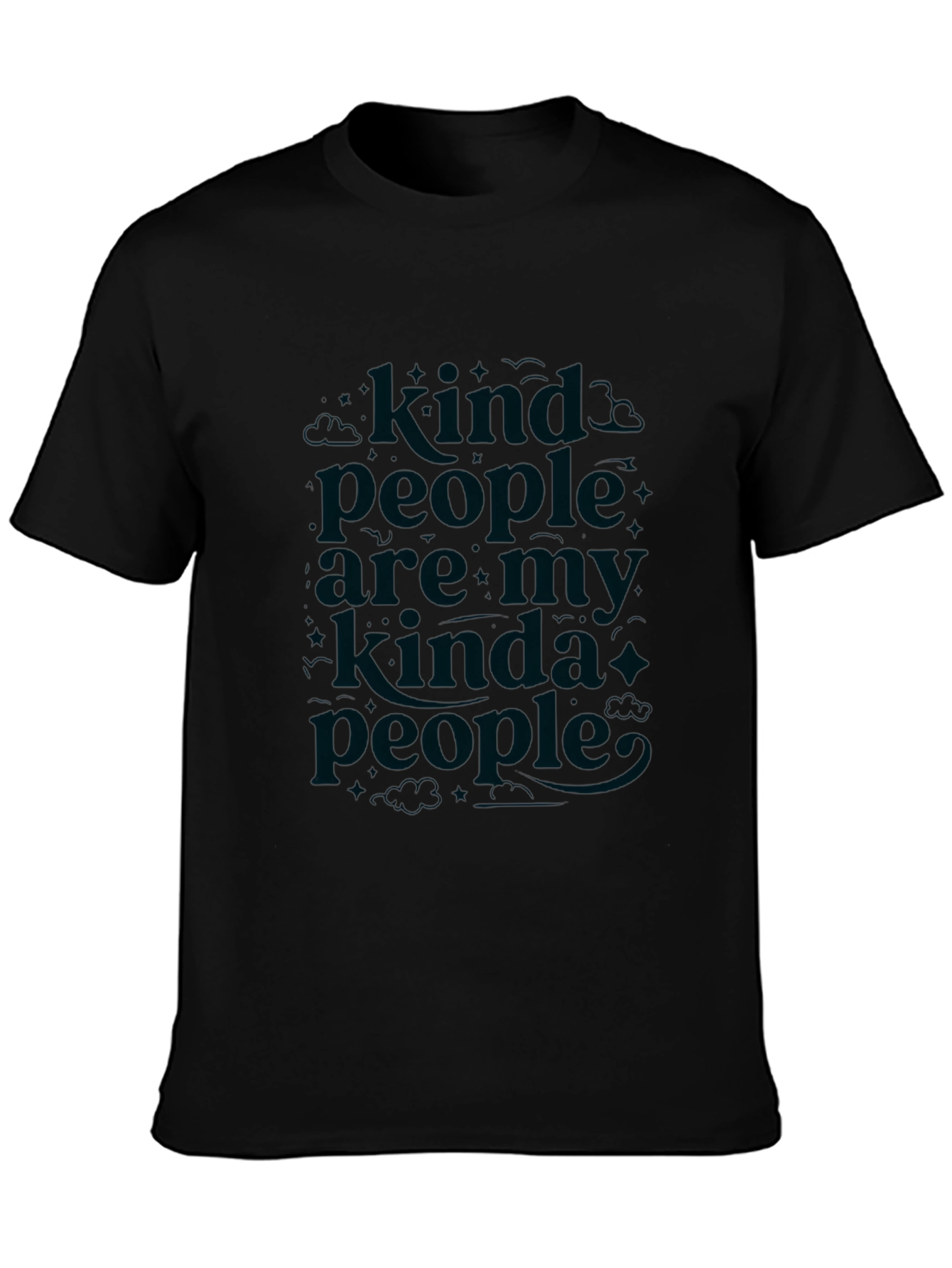 Black Kind People Graphic Tee - Soft Cotton Crewneck T-Shirt view 3